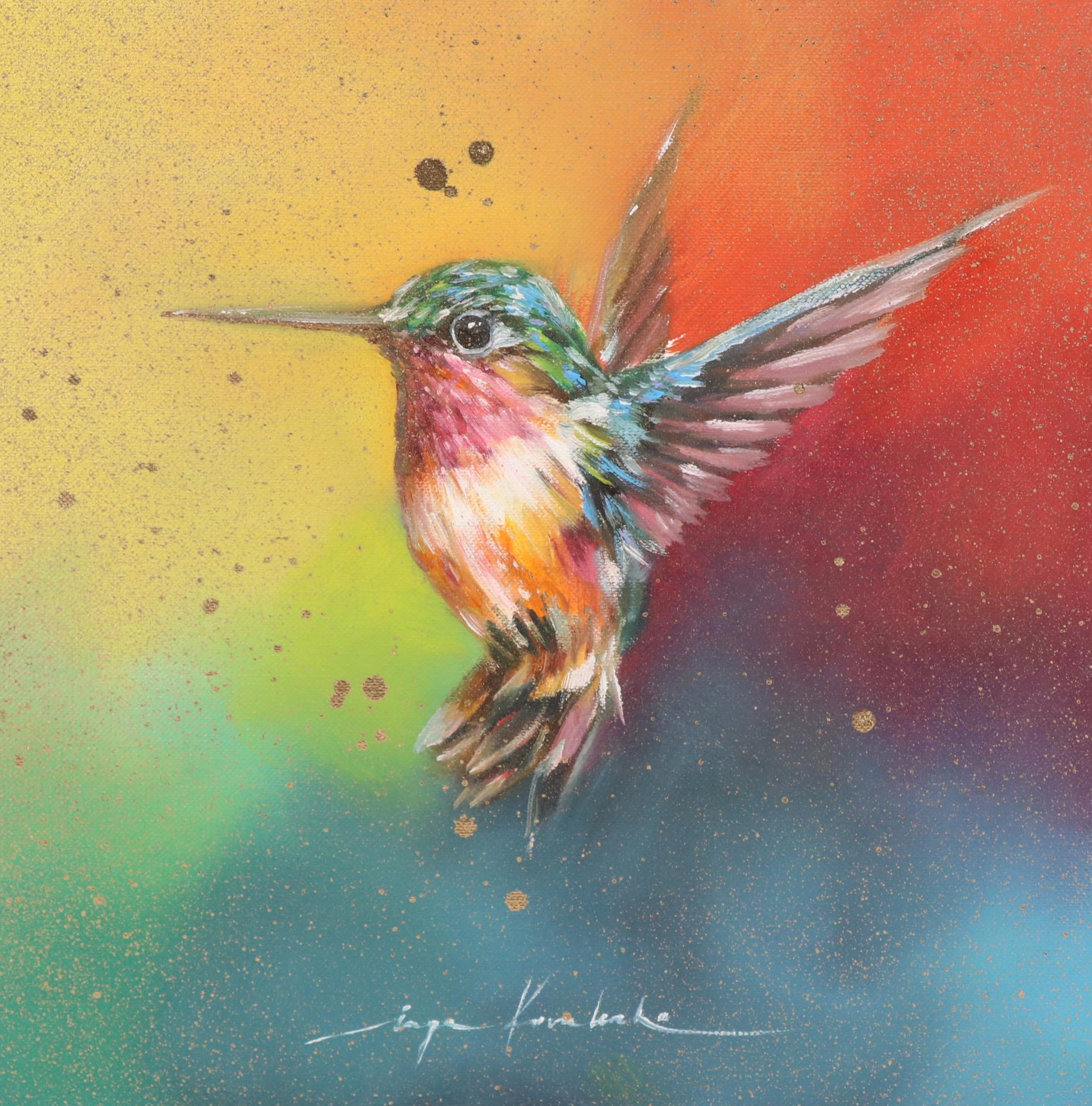Inga Kovalenko Oil Painting of Hummingbird, 2025