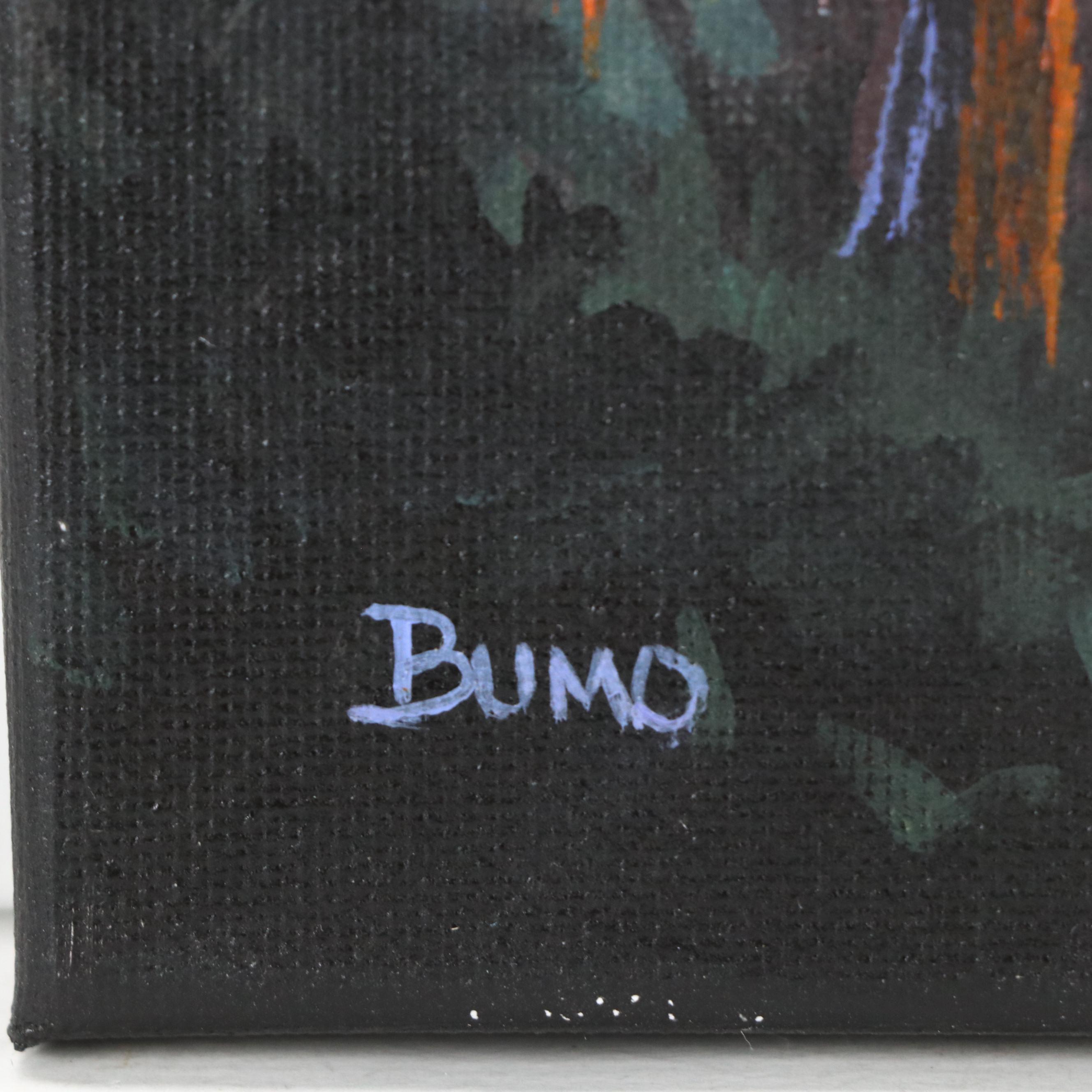 Doug "Bumo" Johnpeer Sunset Lake Landscape Oil Painting, 2025