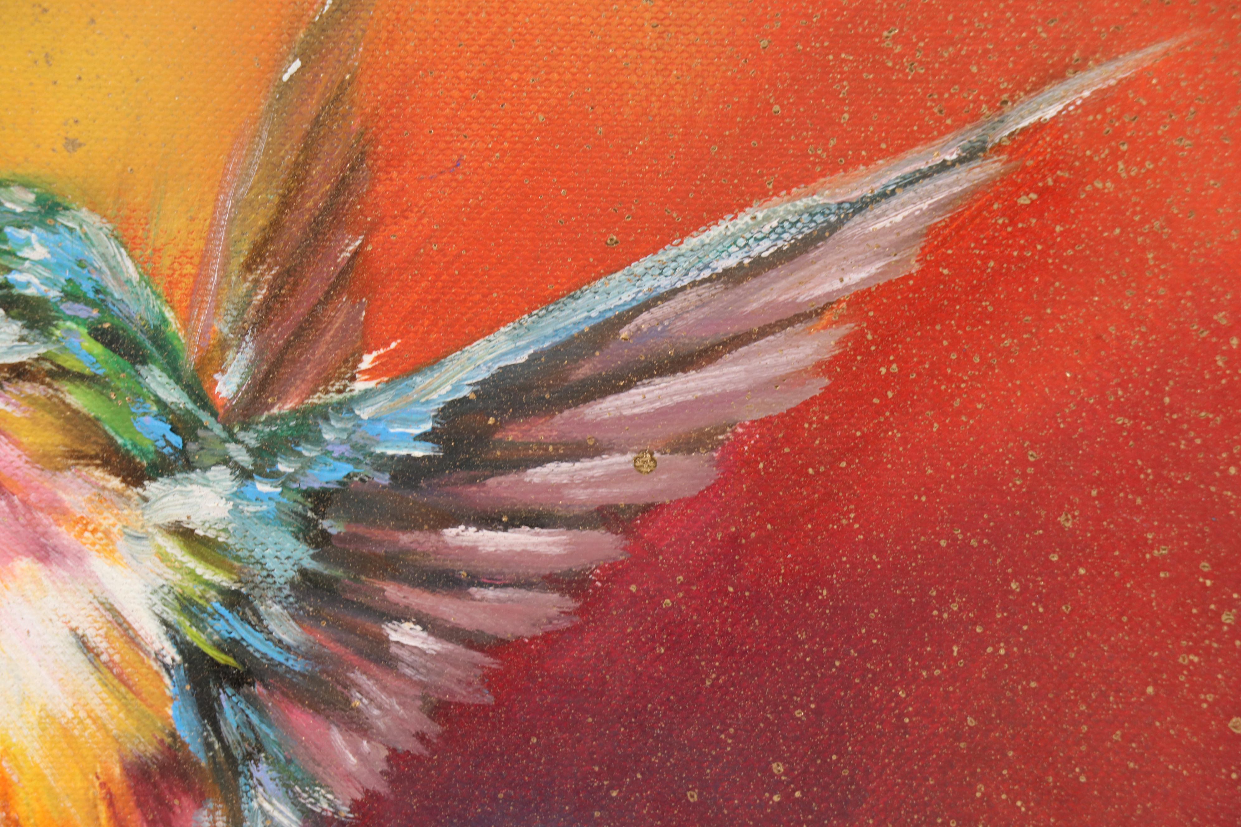 Inga Kovalenko Oil Painting of Hummingbird, 2025