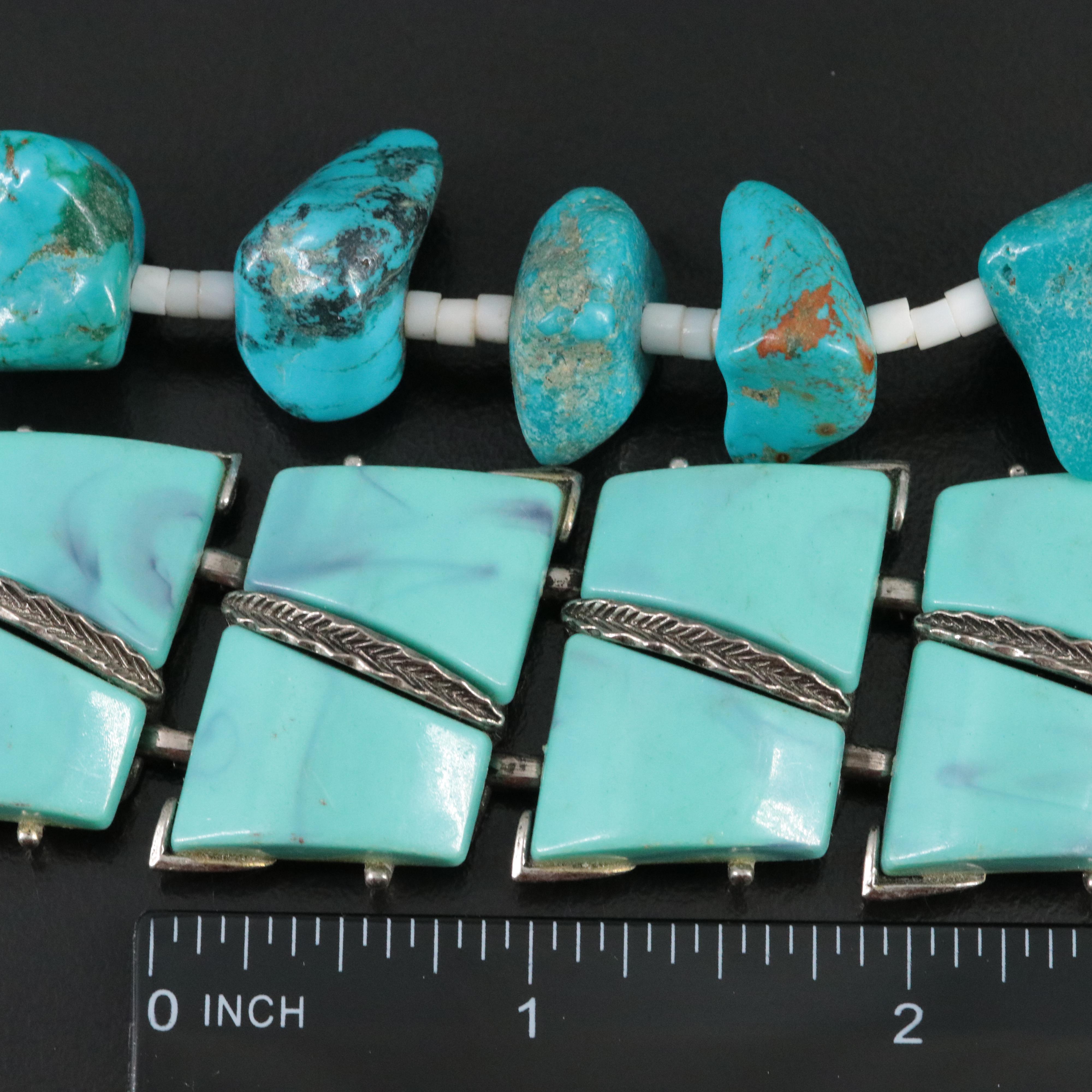 Turquoise and Howlite Featured in Necklace and Bracelet Selection