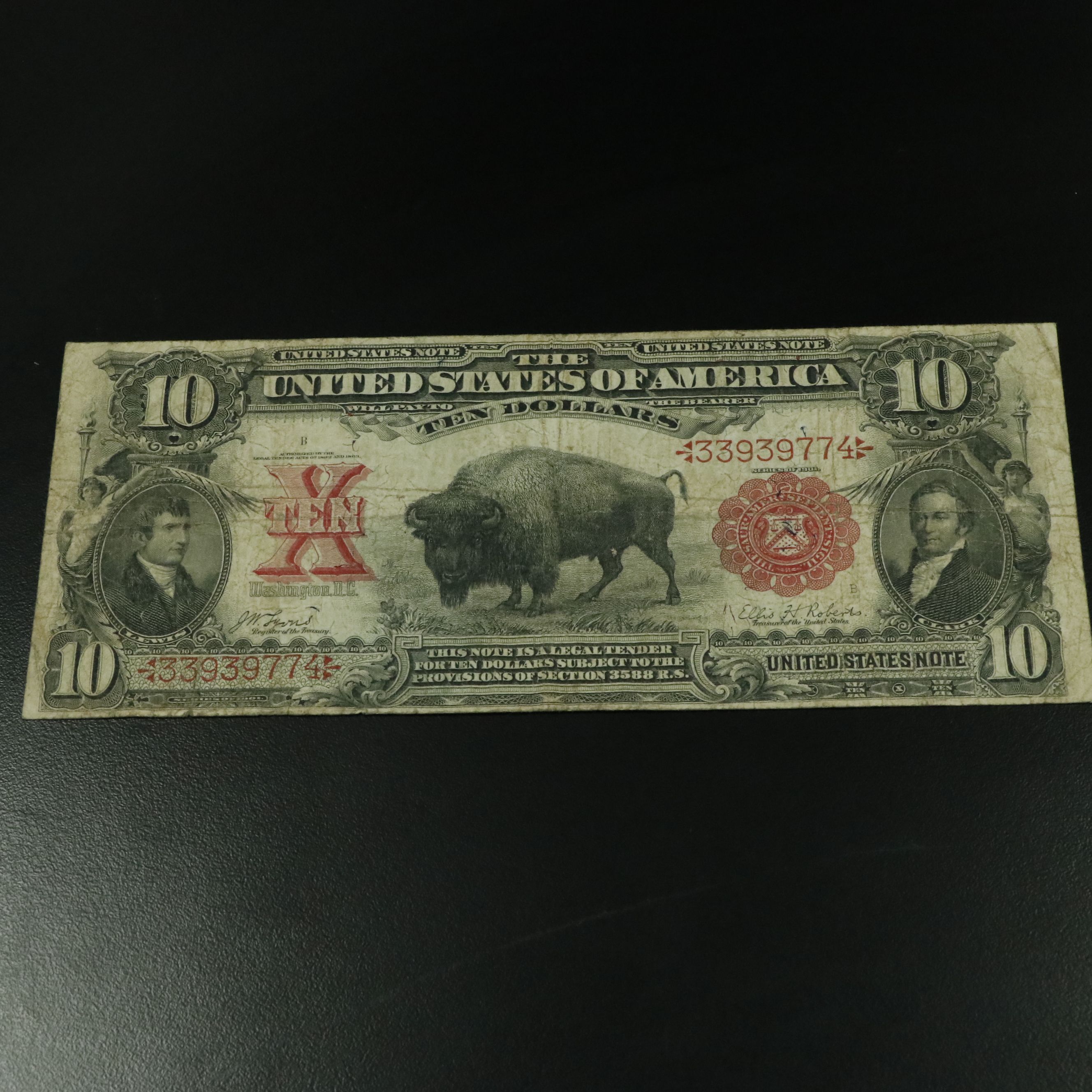 Ten Dollar Series of 1901 Legal Tender "Buffalo" Note
