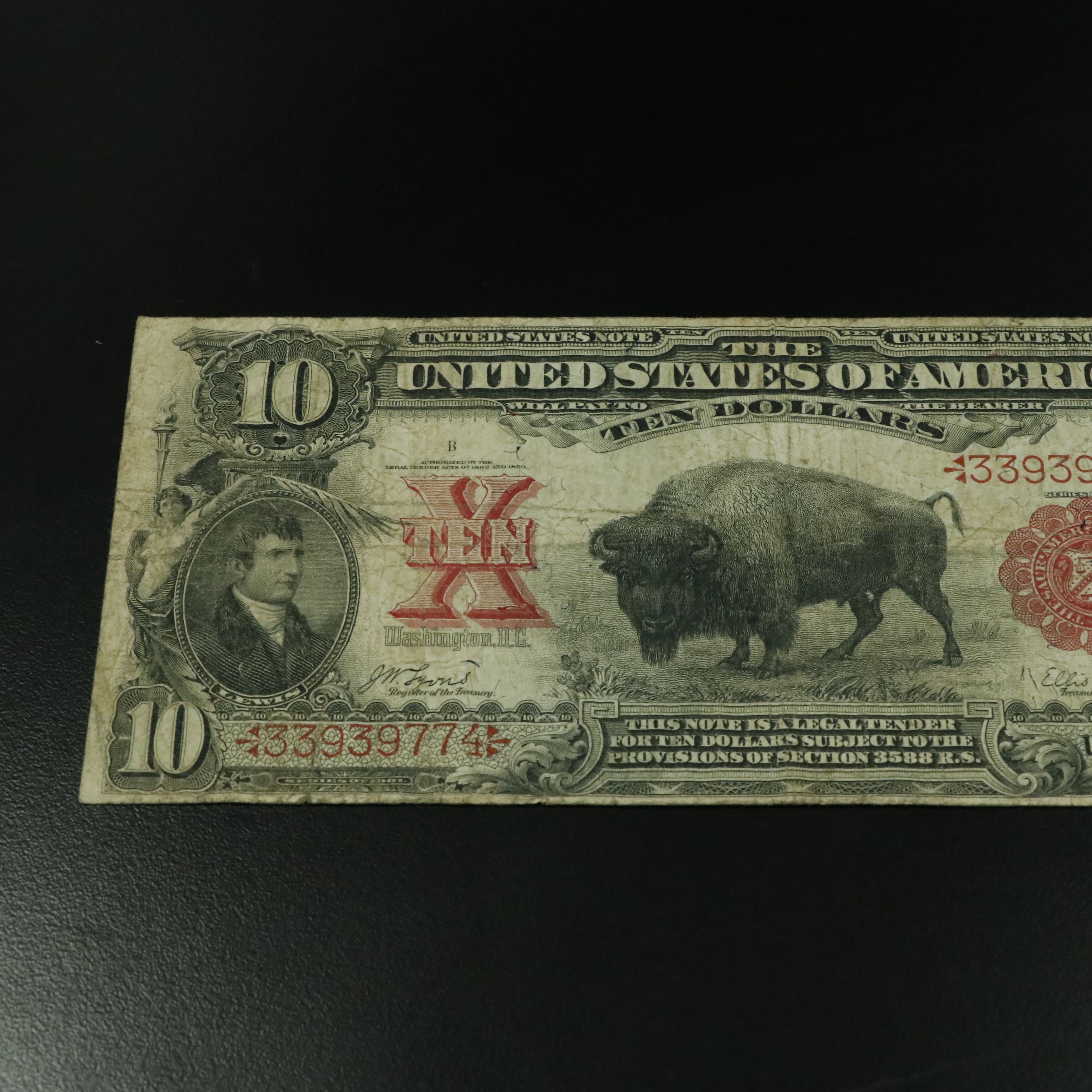 Ten Dollar Series of 1901 Legal Tender "Buffalo" Note