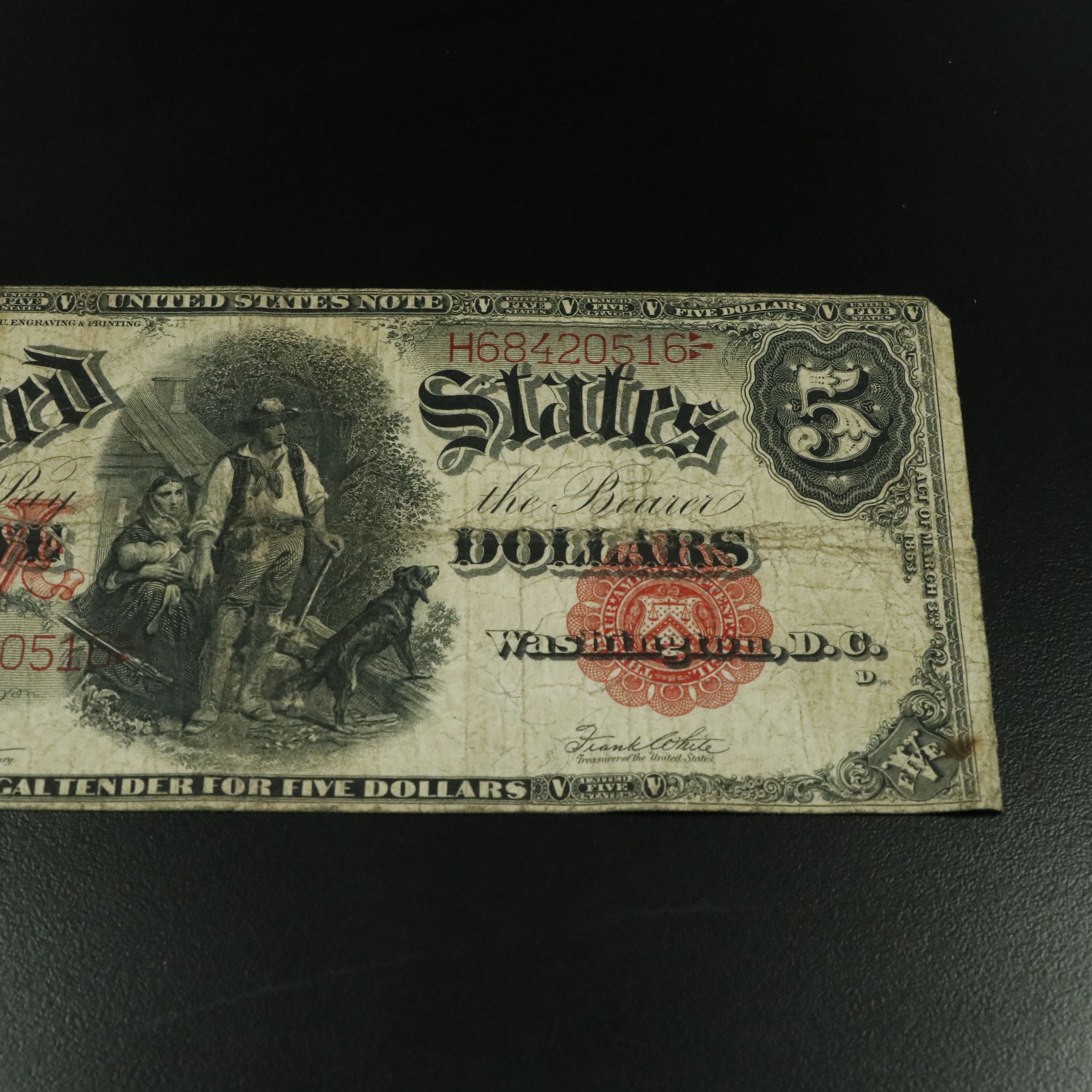 1907 Five Dollar Legal Tender Currency Note