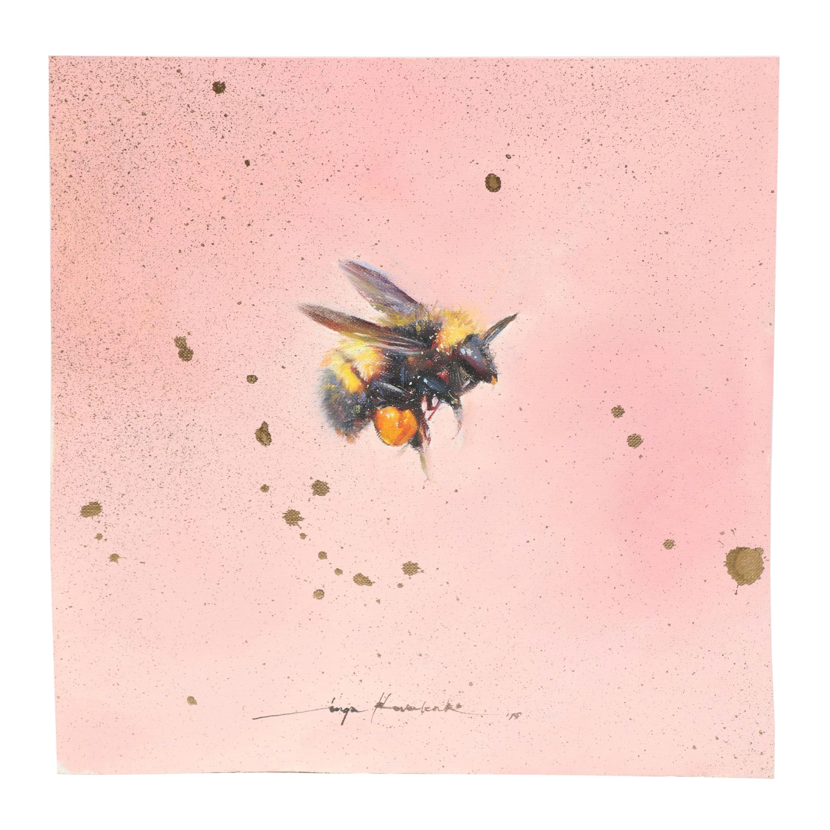 Inga Kovalenko Oil Painting of Bee, 2025