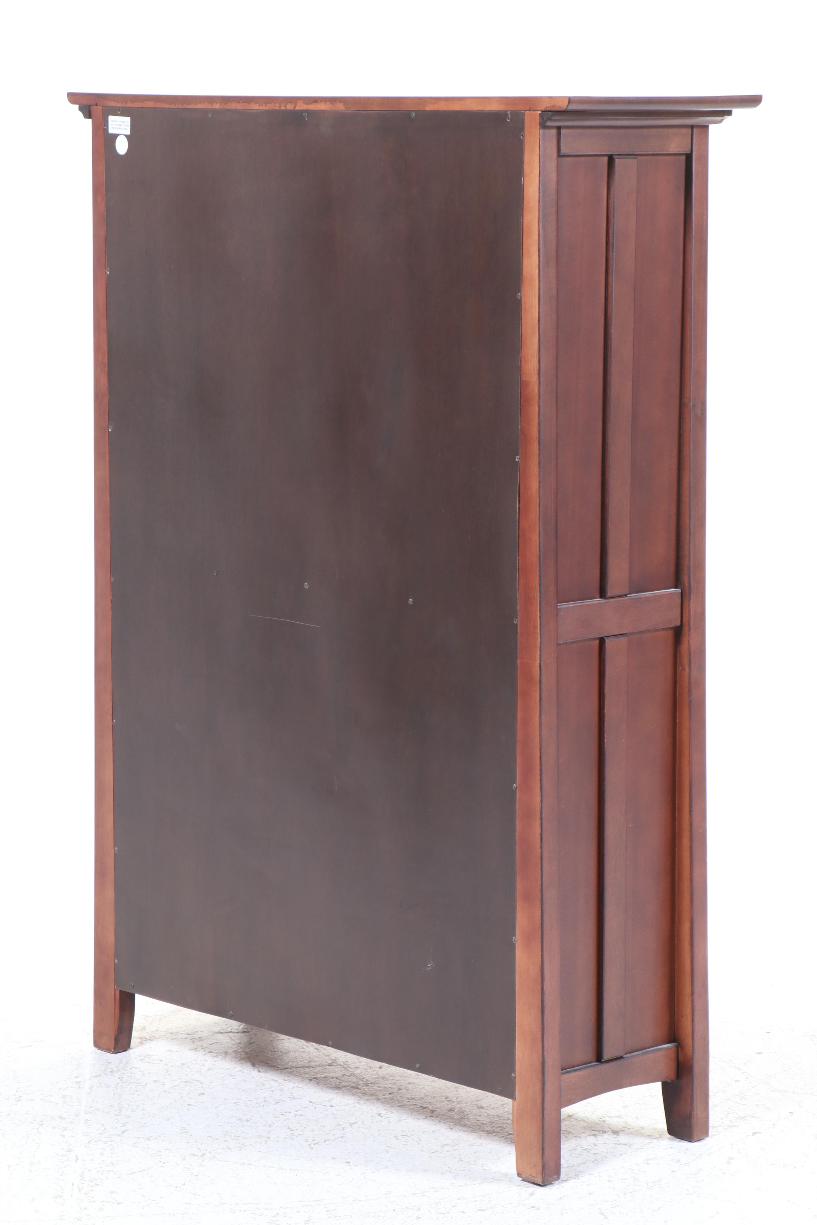 Arts and Crafts Style Glass Front Bookcase