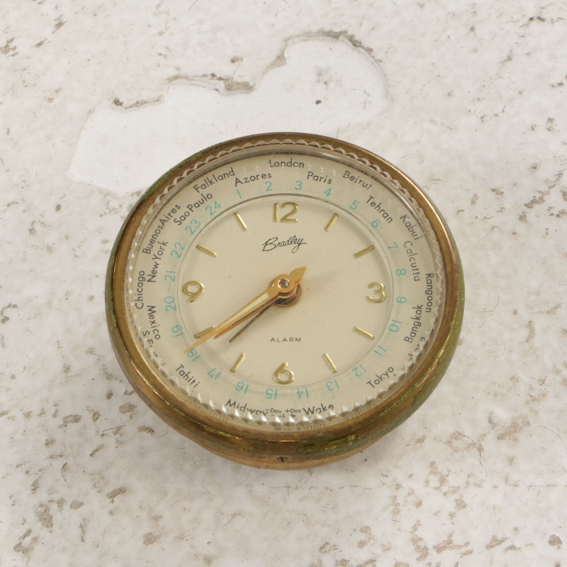 Japanese Canvas Mail Sack with Bradley Travel Alarm Clock and Pocket Knife