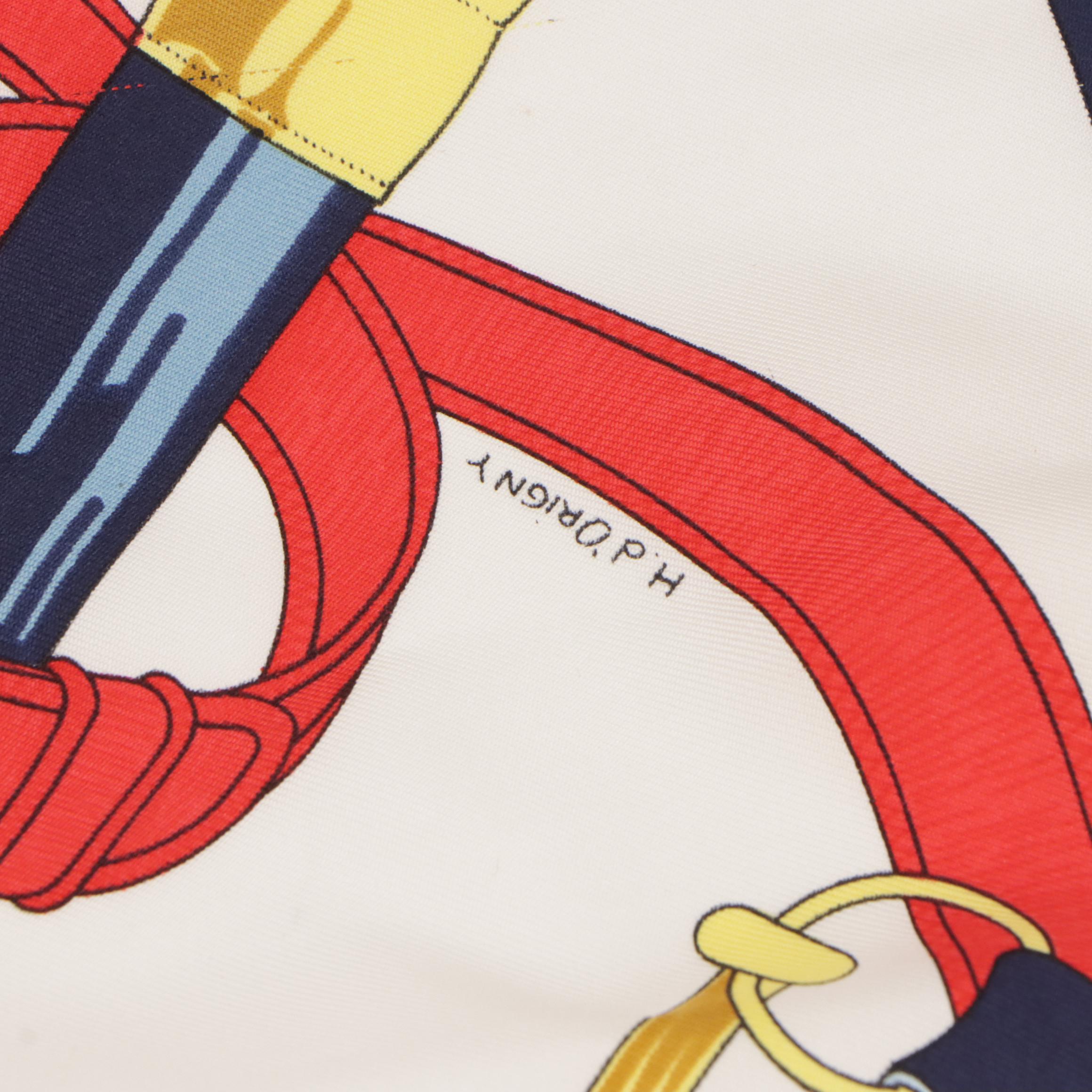 Hermès "Éperon d'Or" Scarf 90 in Silk Twill