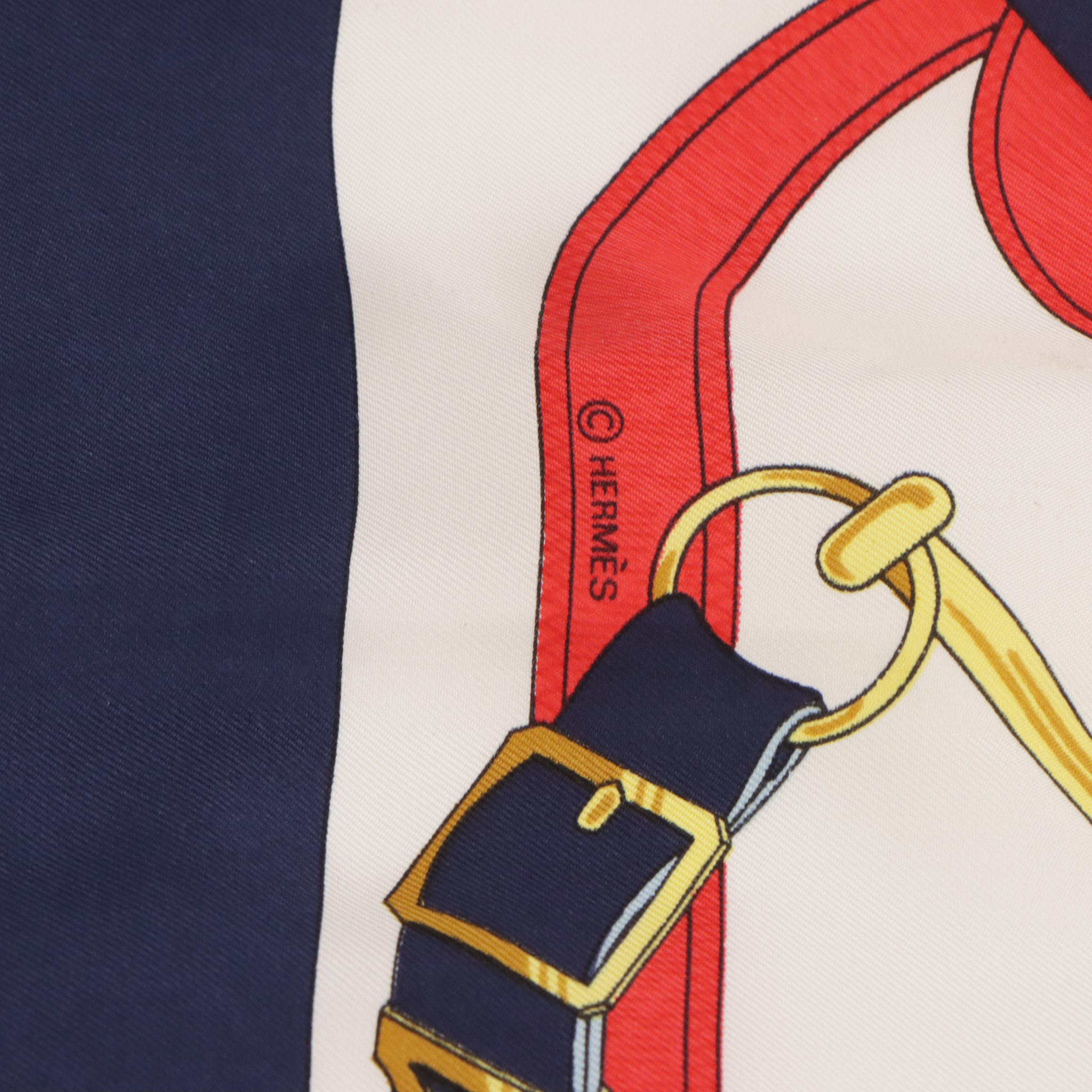 Hermès "Éperon d'Or" Scarf 90 in Silk Twill