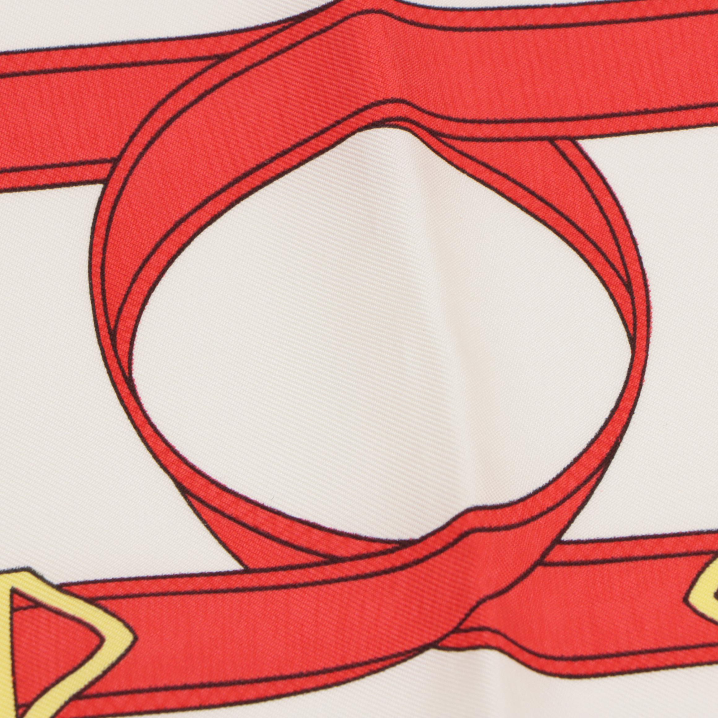 Hermès "Éperon d'Or" Scarf 90 in Silk Twill