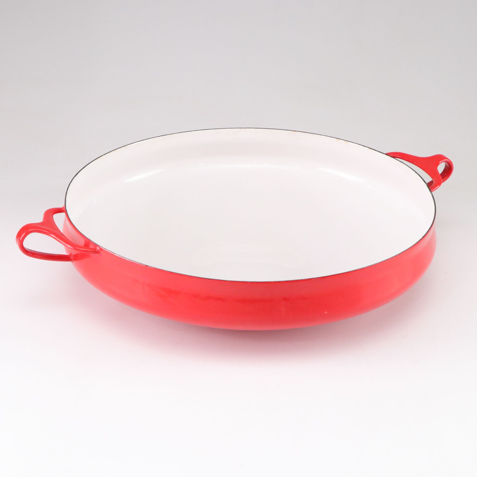 Dansk Red Enamel Købenstyle Paella Pan