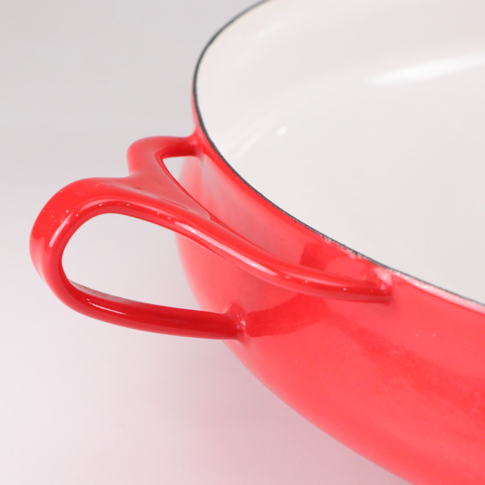 Dansk Red Enamel Købenstyle Paella Pan