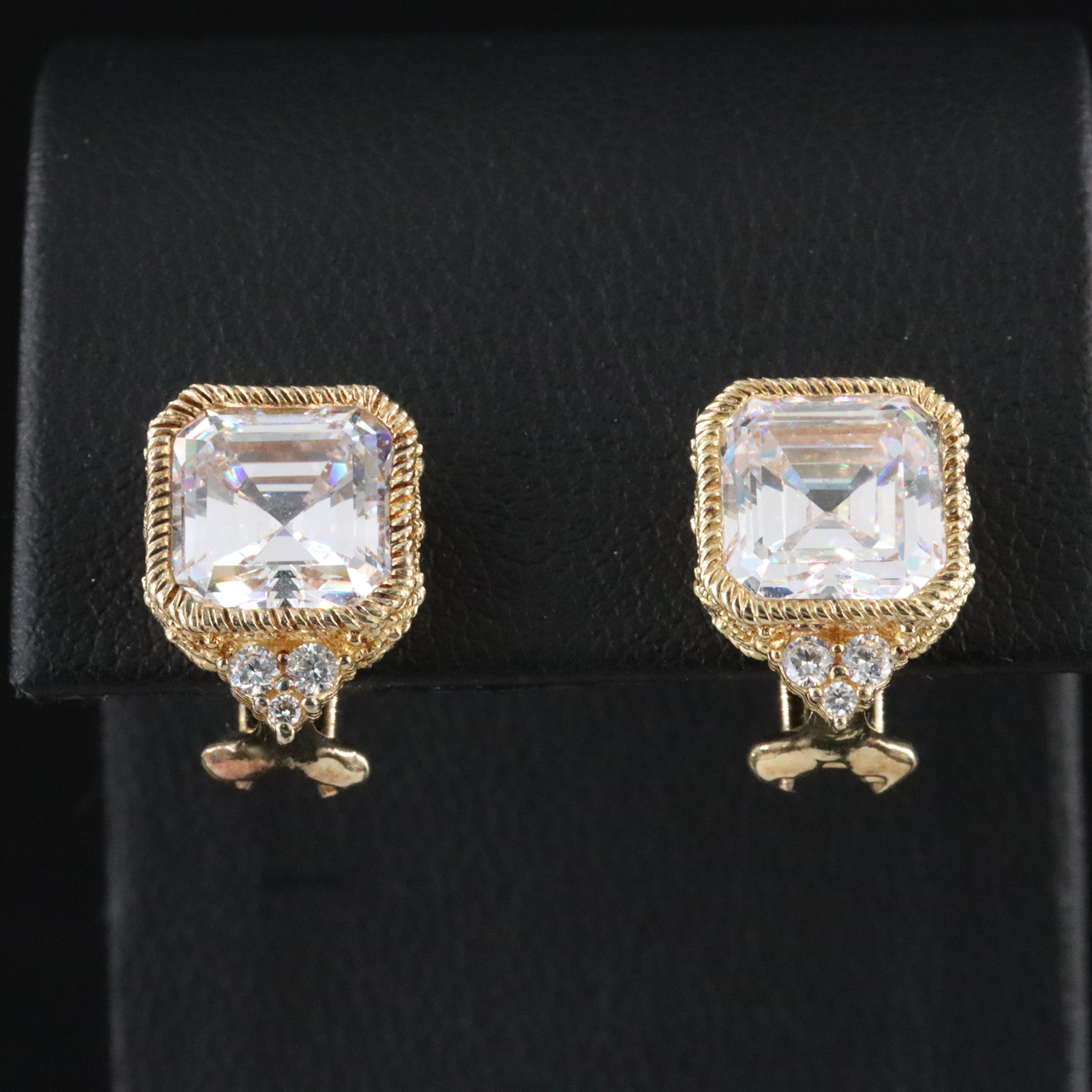 Judith Ripka Sterling CZ Earrings