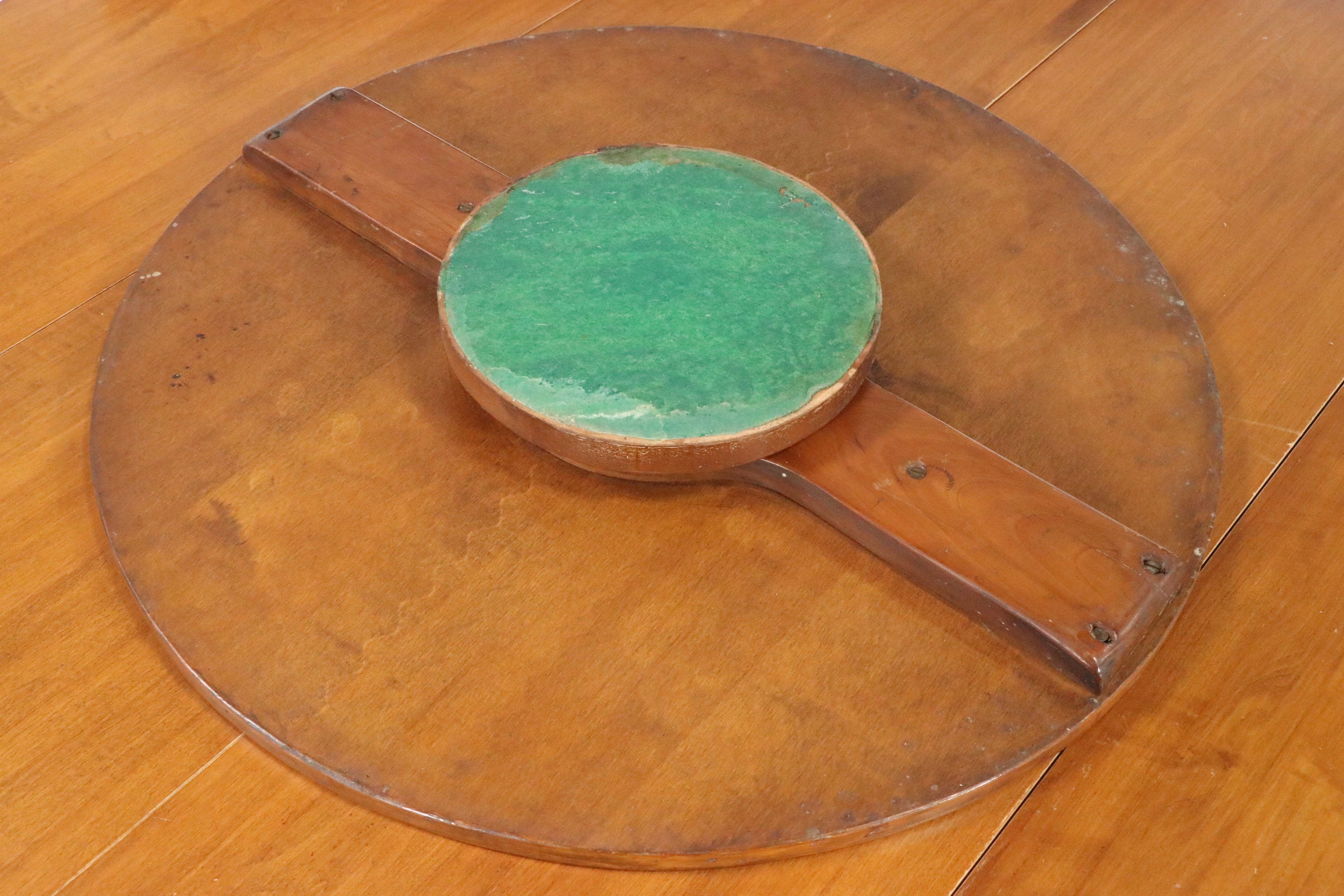 Tell City Colonial Style Maple Drop-Leaf Table with Lazy Susan