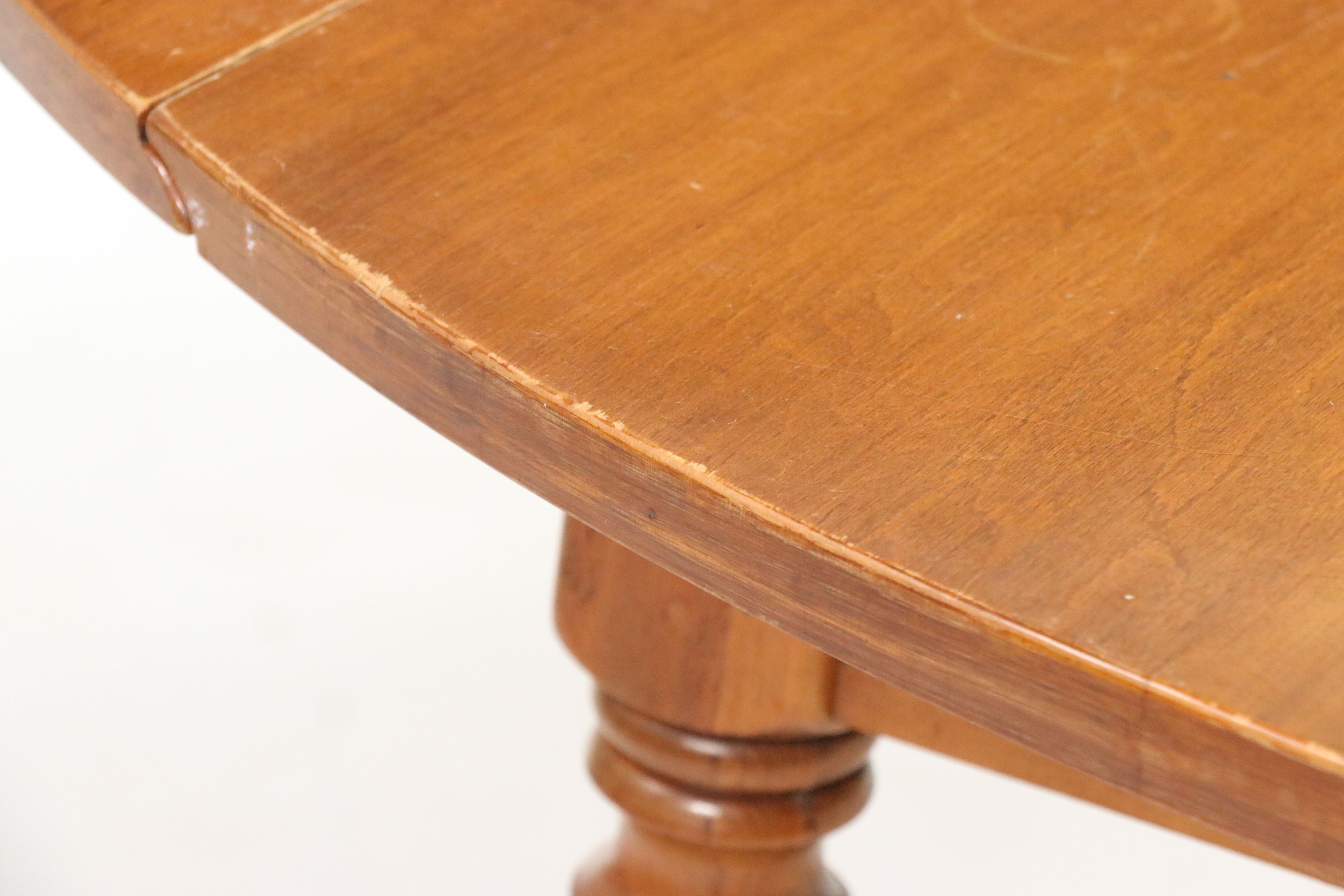 Tell City Colonial Style Maple Drop-Leaf Table with Lazy Susan