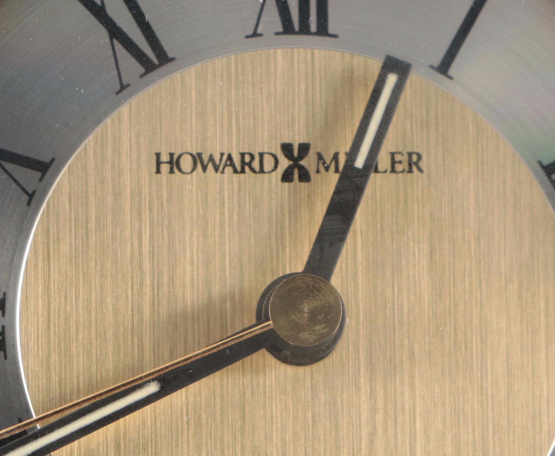 Howard Miller Brass Pillar Desk Clock