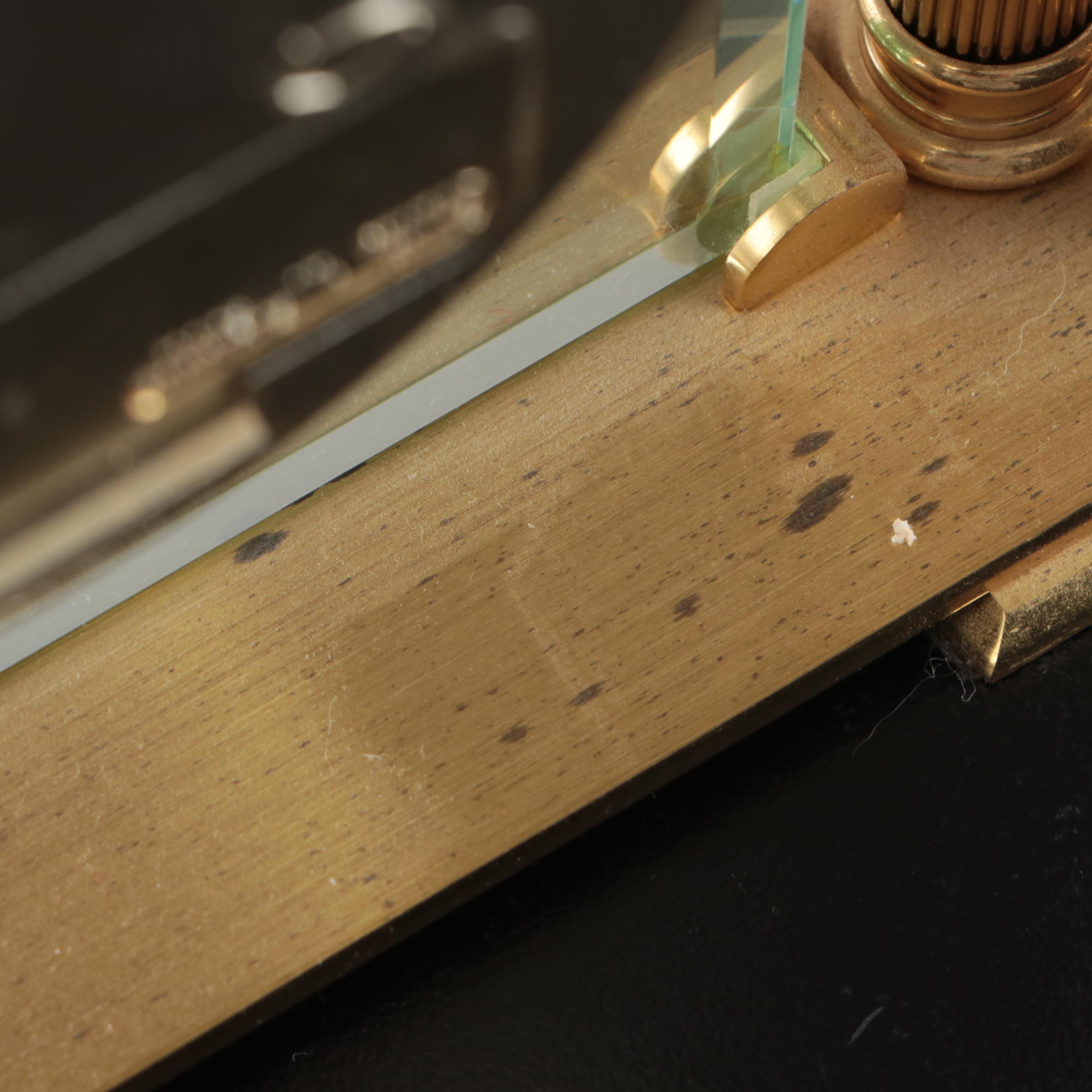 Howard Miller Brass Pillar Desk Clock