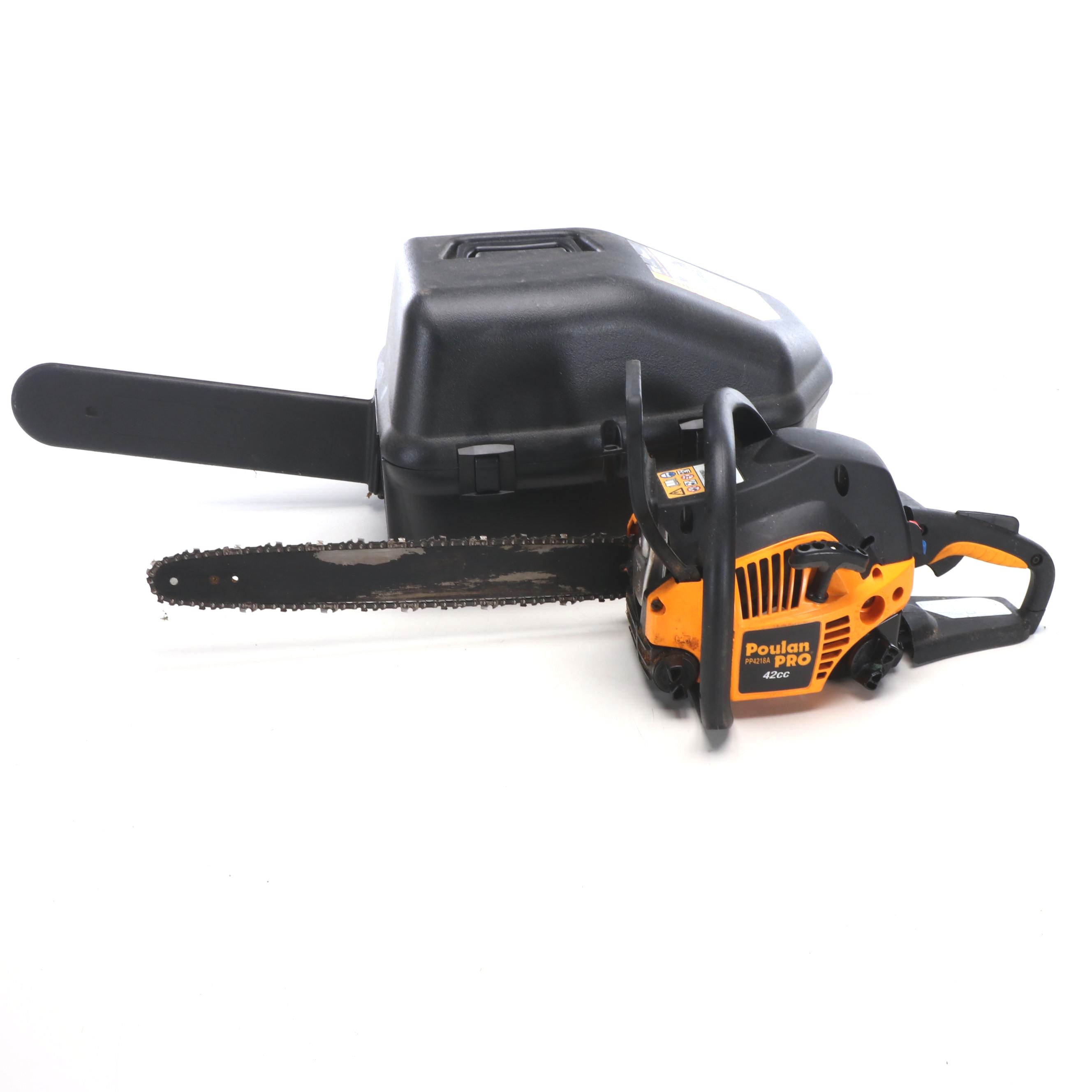 Poulan Pro 18" Gas Powered Chainsaw with Case