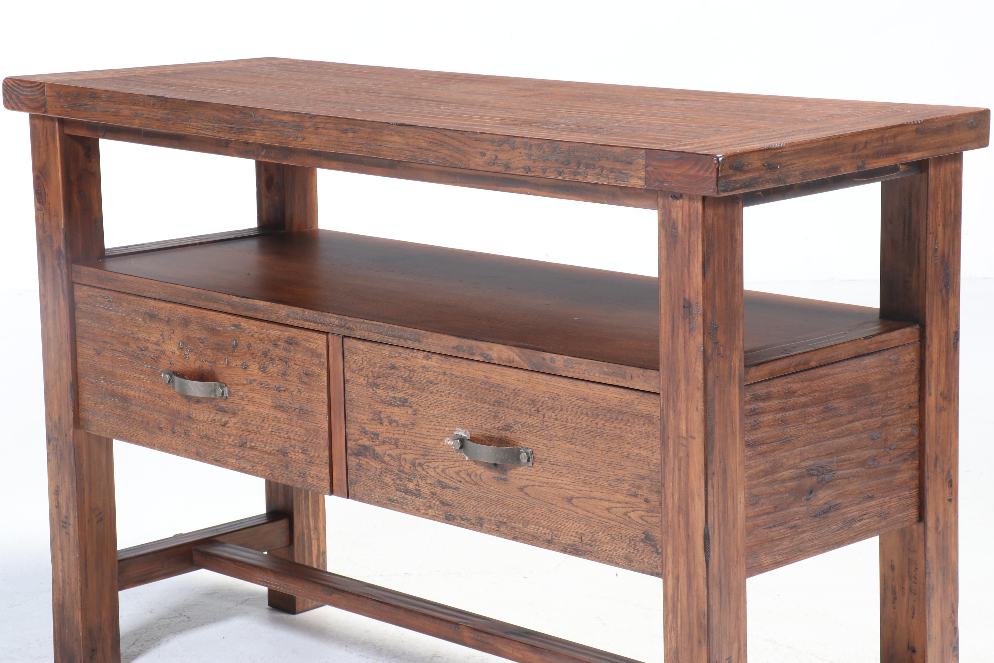 Jofran Contemporary Rustic Style Wood Console Table