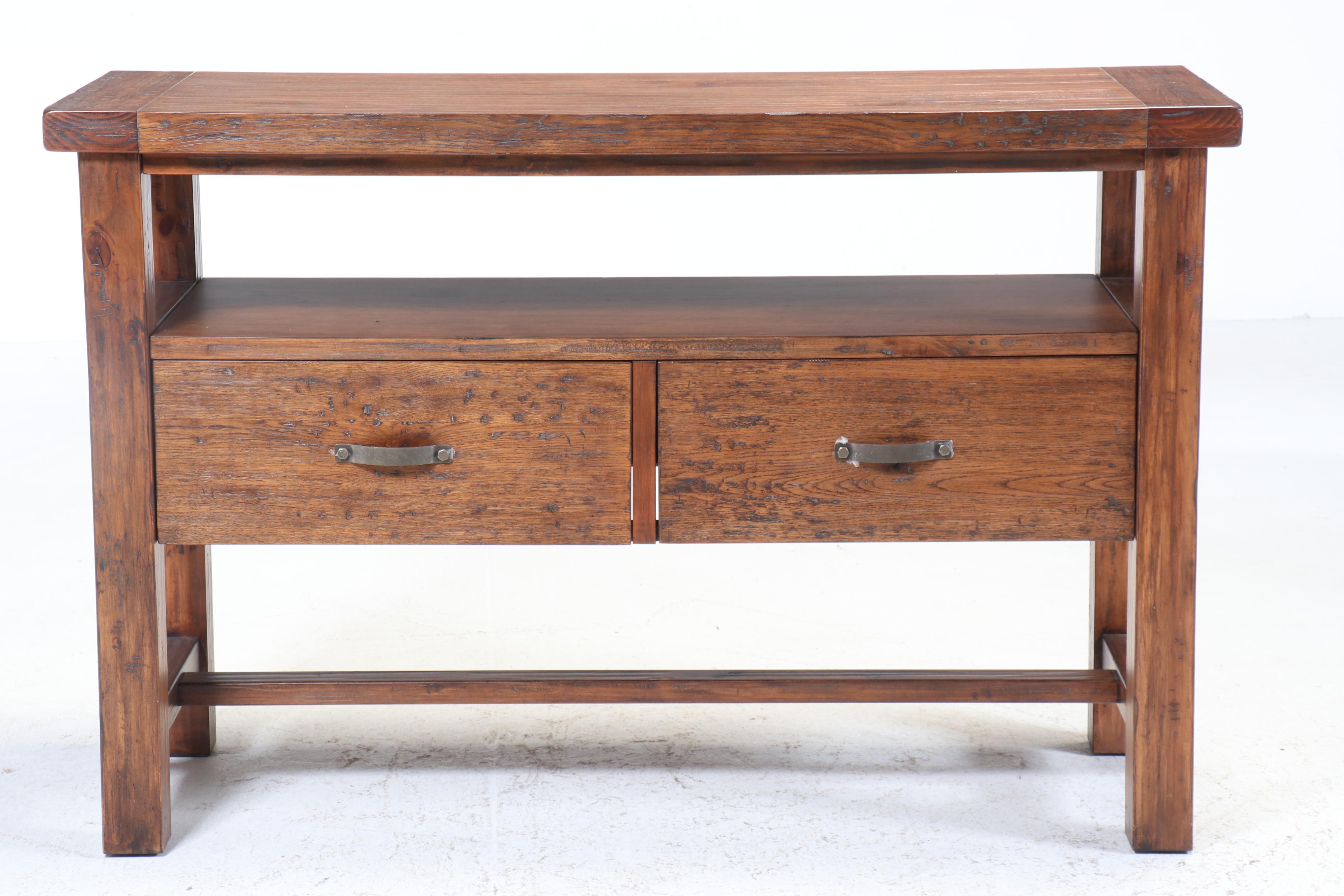 Jofran Contemporary Rustic Style Wood Console Table
