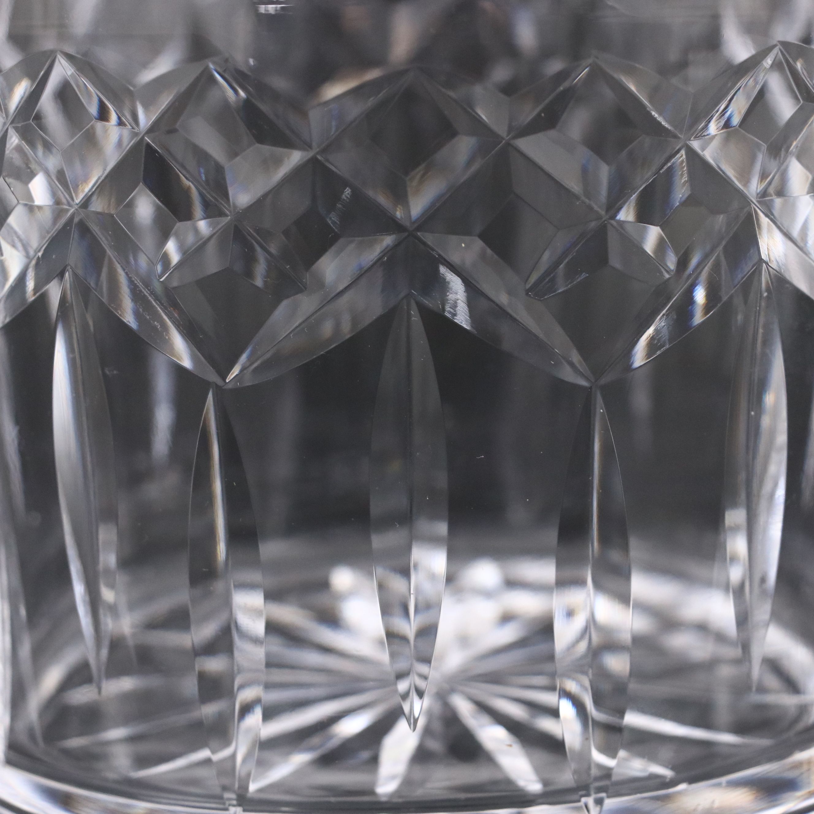 Waterford "Lismore" Crystal Biscuit Barrel and Vanity Box