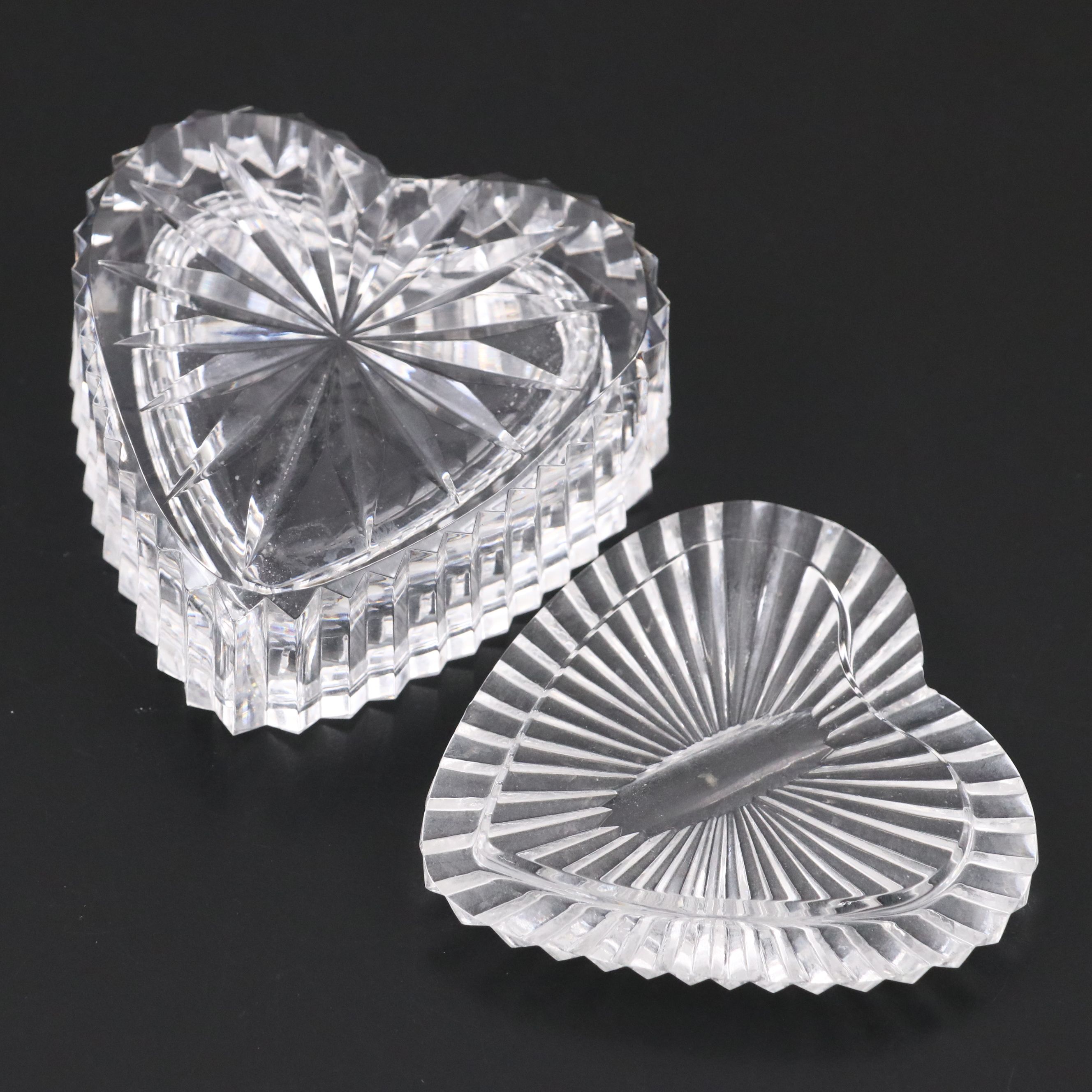Waterford "Lismore" Crystal Biscuit Barrel and Vanity Box