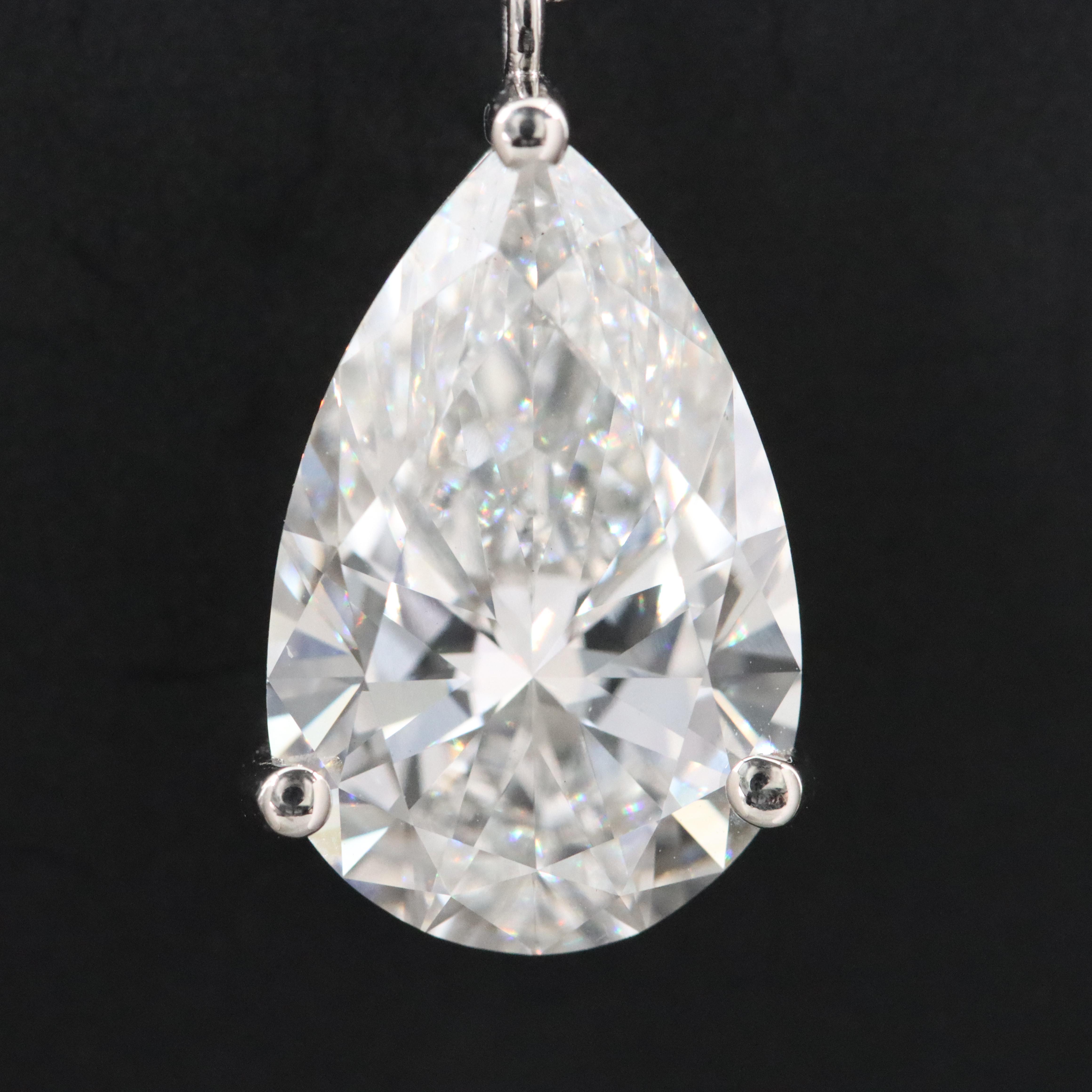 Platinum 4.93 CT Lab Grown Diamond Solitaire Necklace with IGI Report