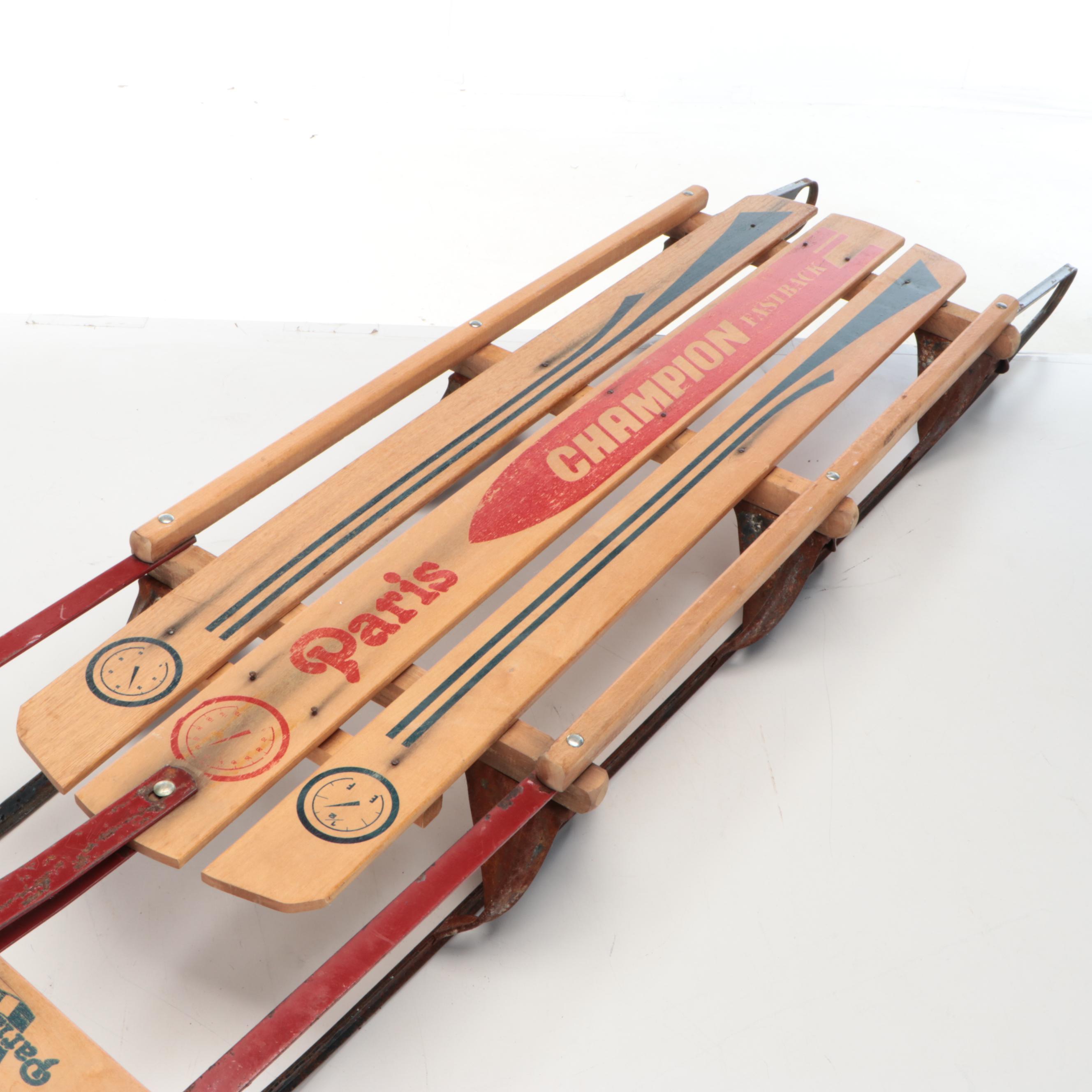 Paris Champion Fastback Wood Runner Sled