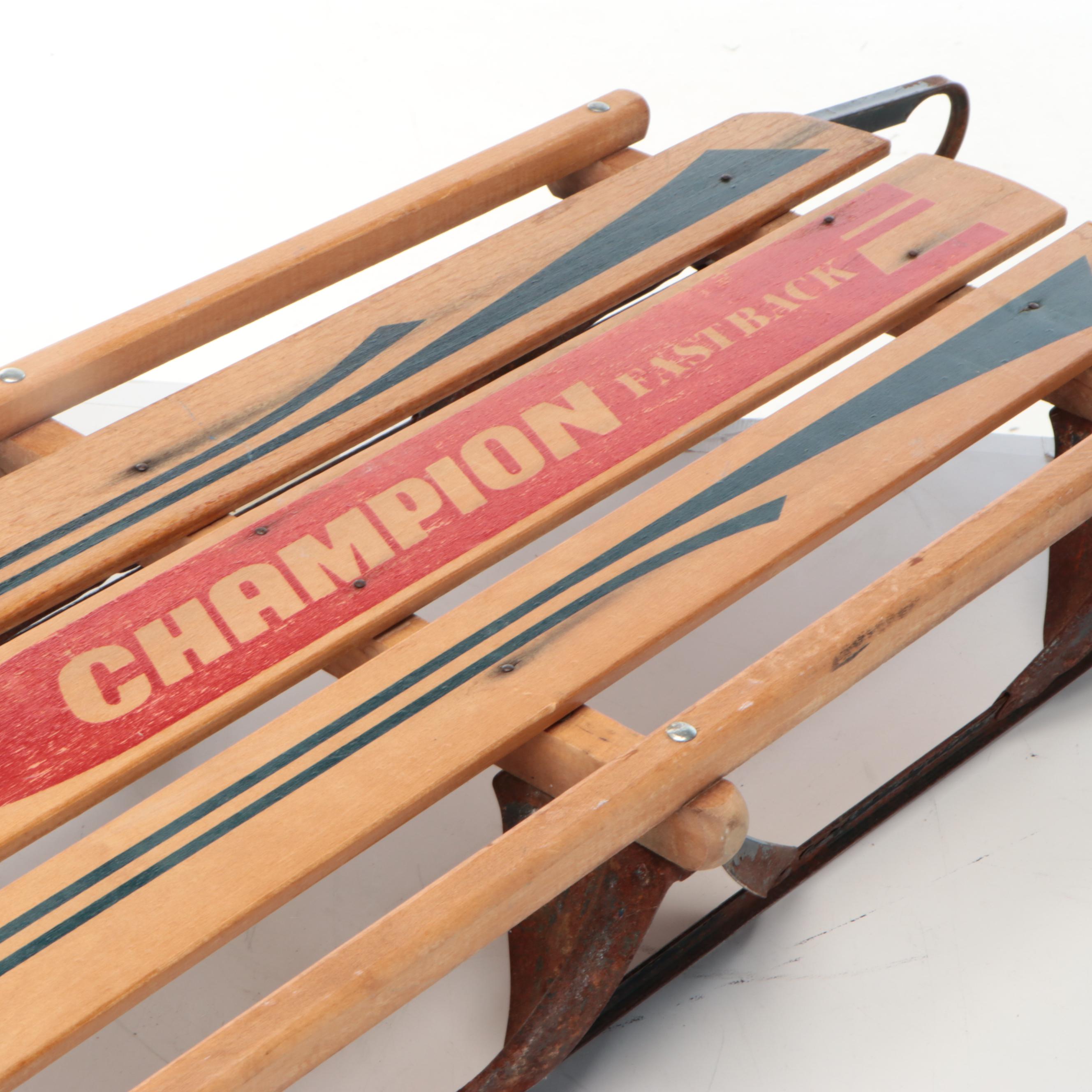 Paris Champion Fastback Wood Runner Sled