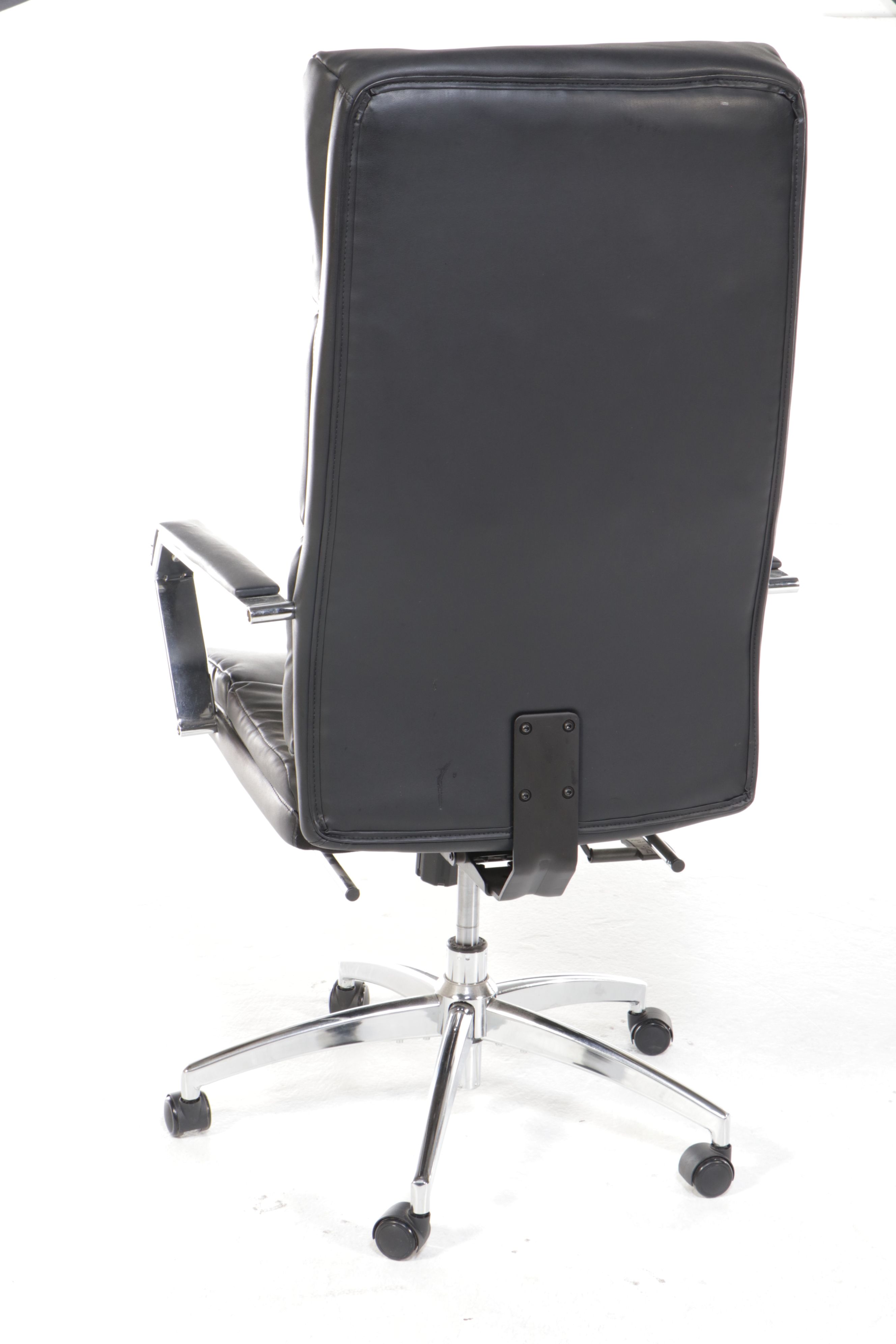 Contemporary Faux Leather and Chrome Desk Chair