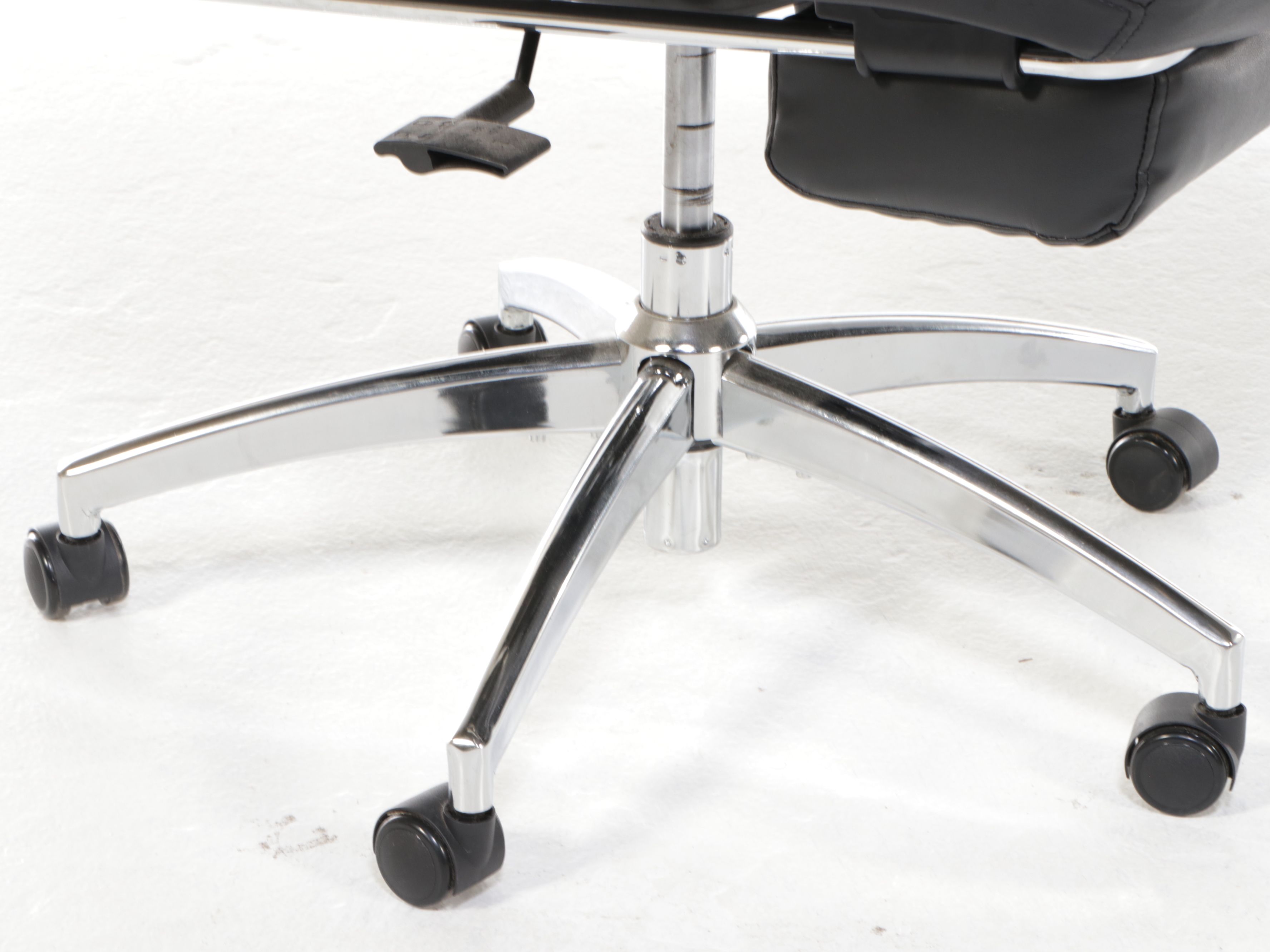 Contemporary Faux Leather and Chrome Desk Chair