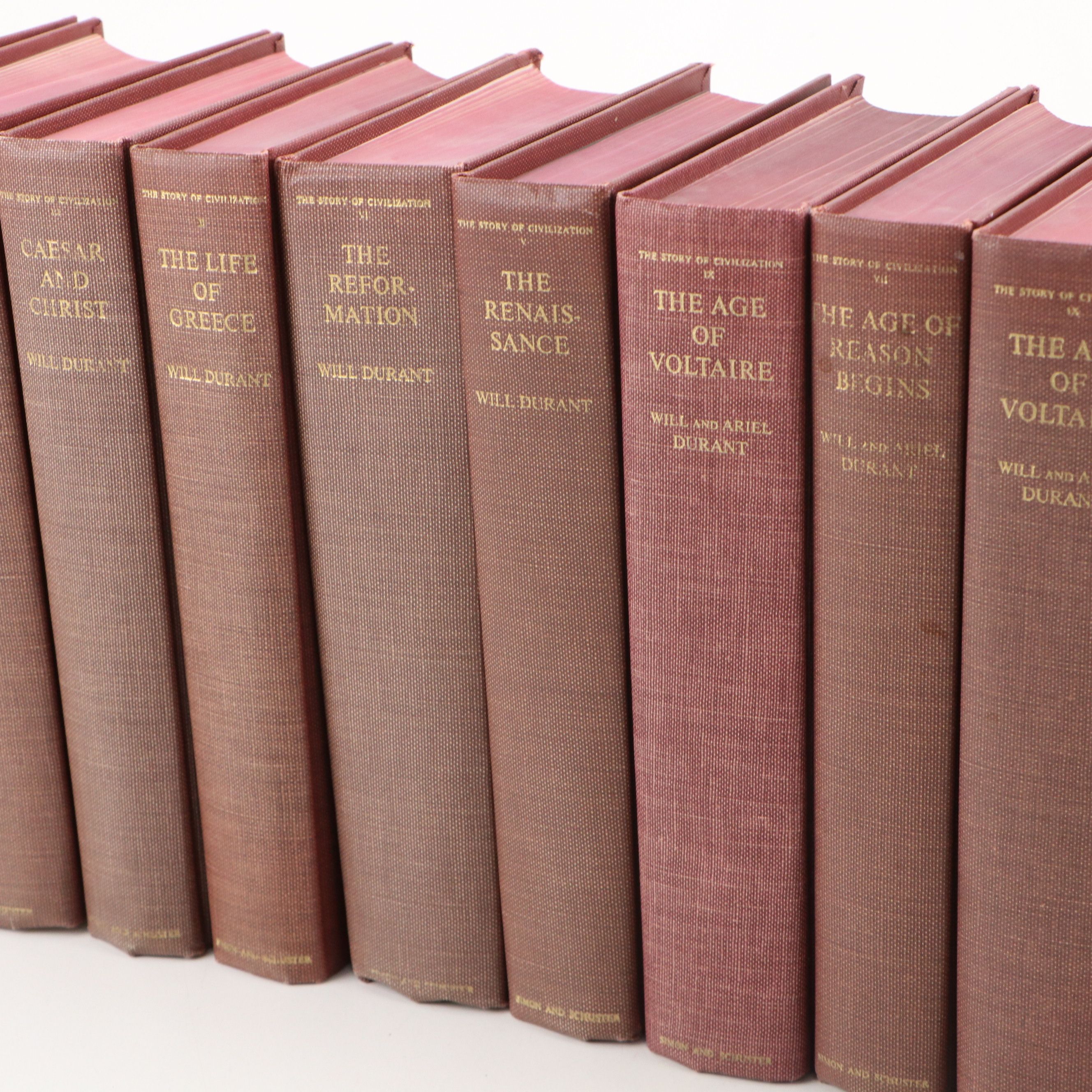 "The Story of Civilization" Complete Set by Will Durant