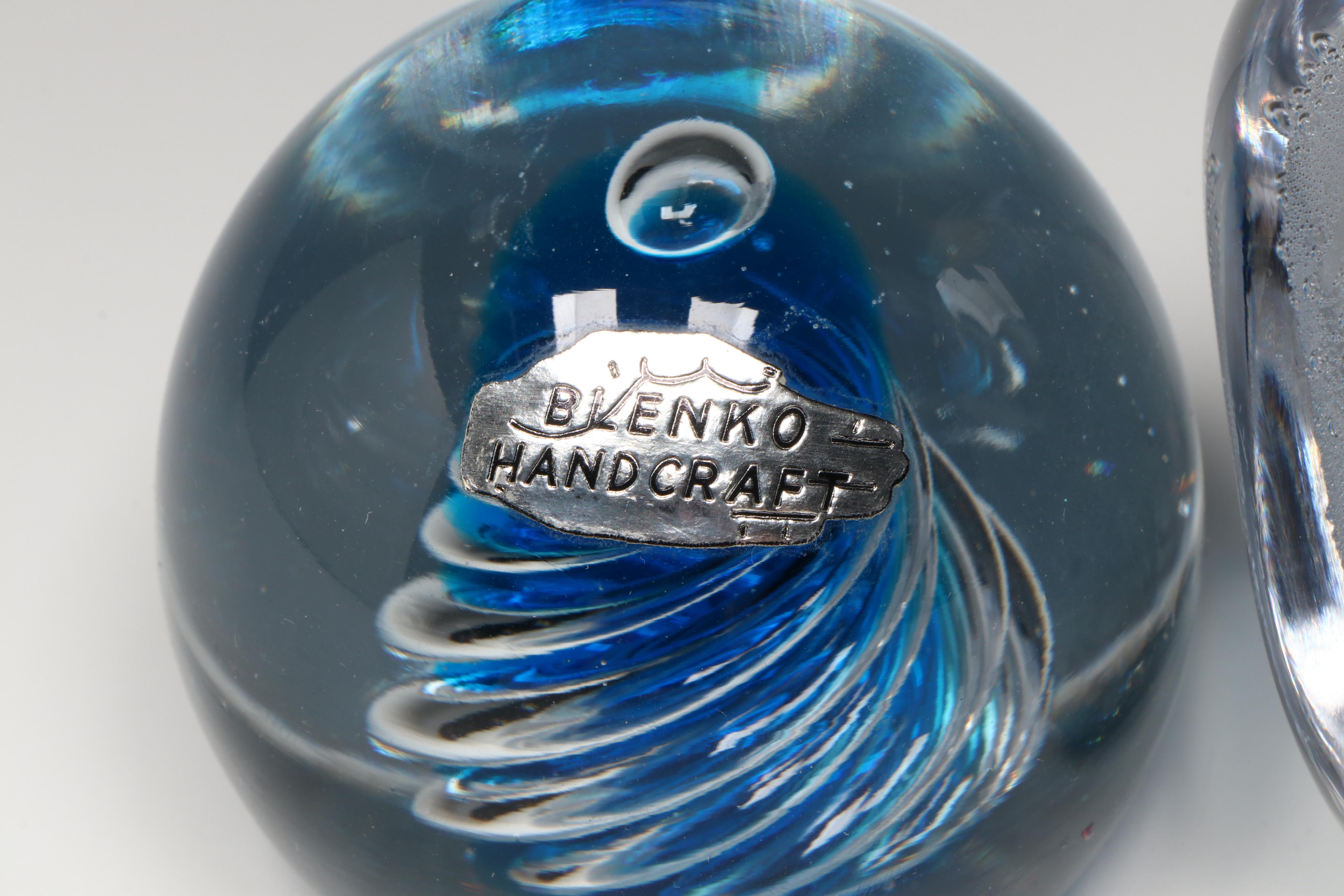 Blenko, Kuhn Studios, Artist Signed and More Glass Paperweights