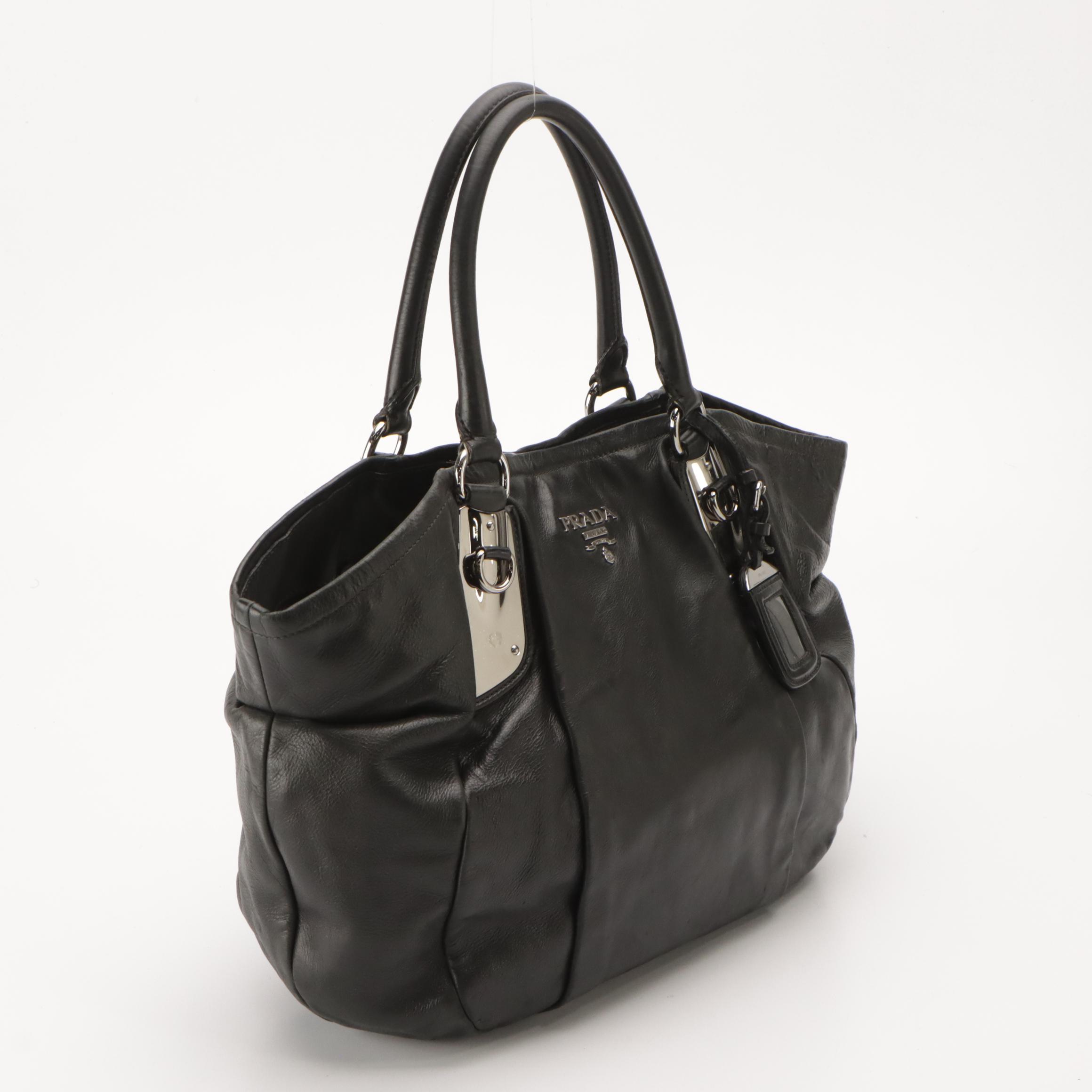 Prada Black Leather Tote