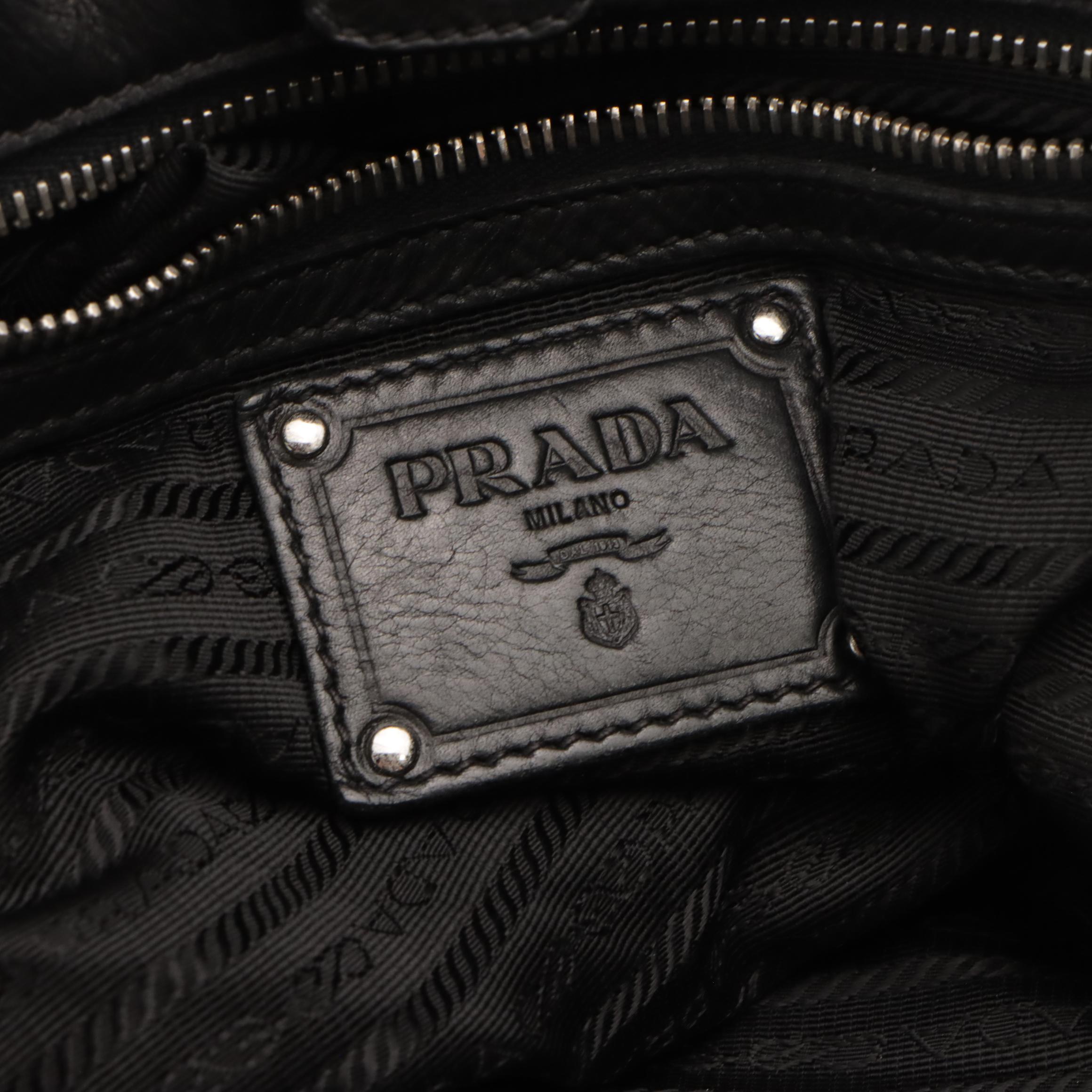 Prada Black Leather Tote