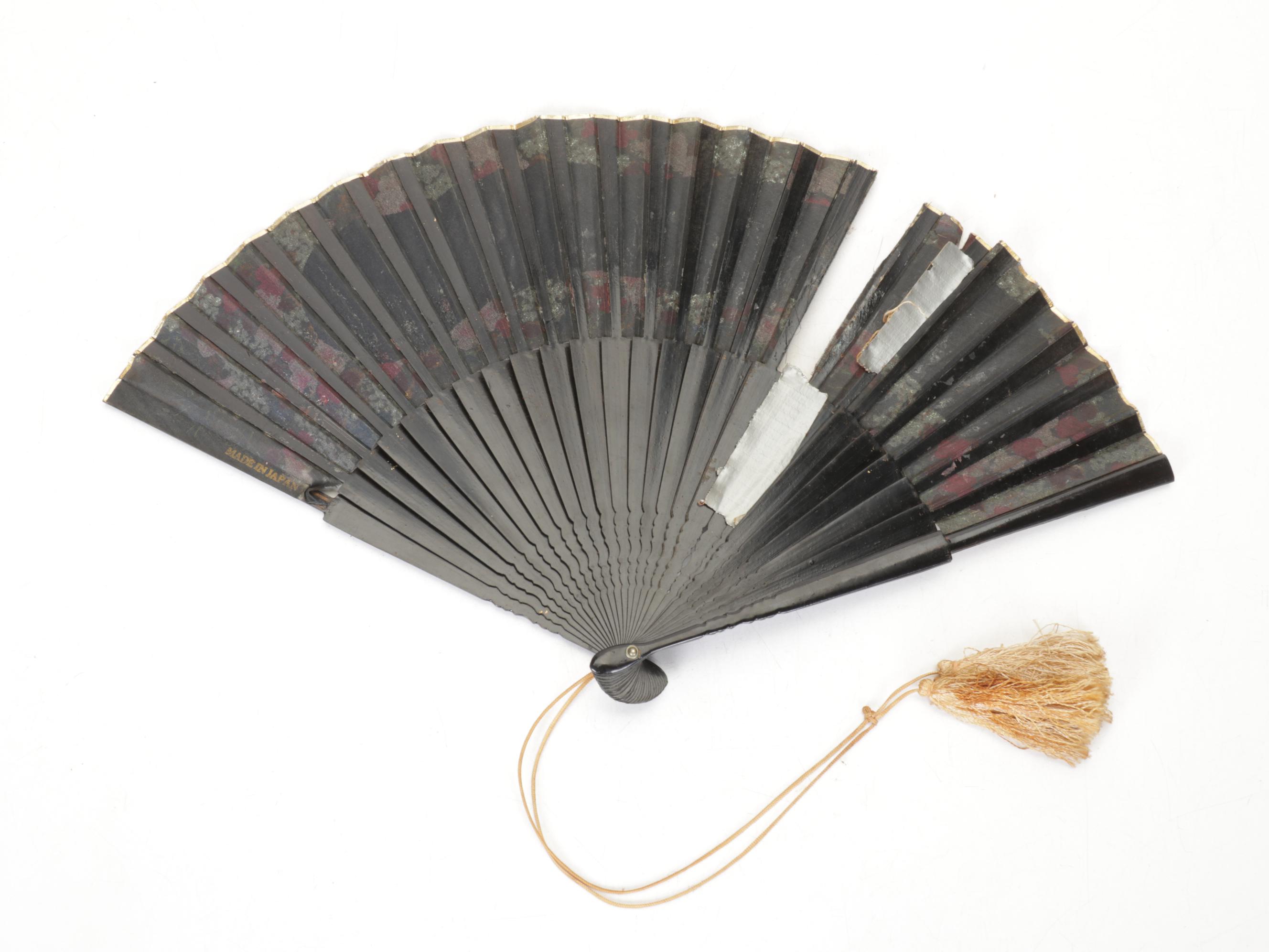 Lace & Fabric Floral Accordion Hand Fans & Wall Decor