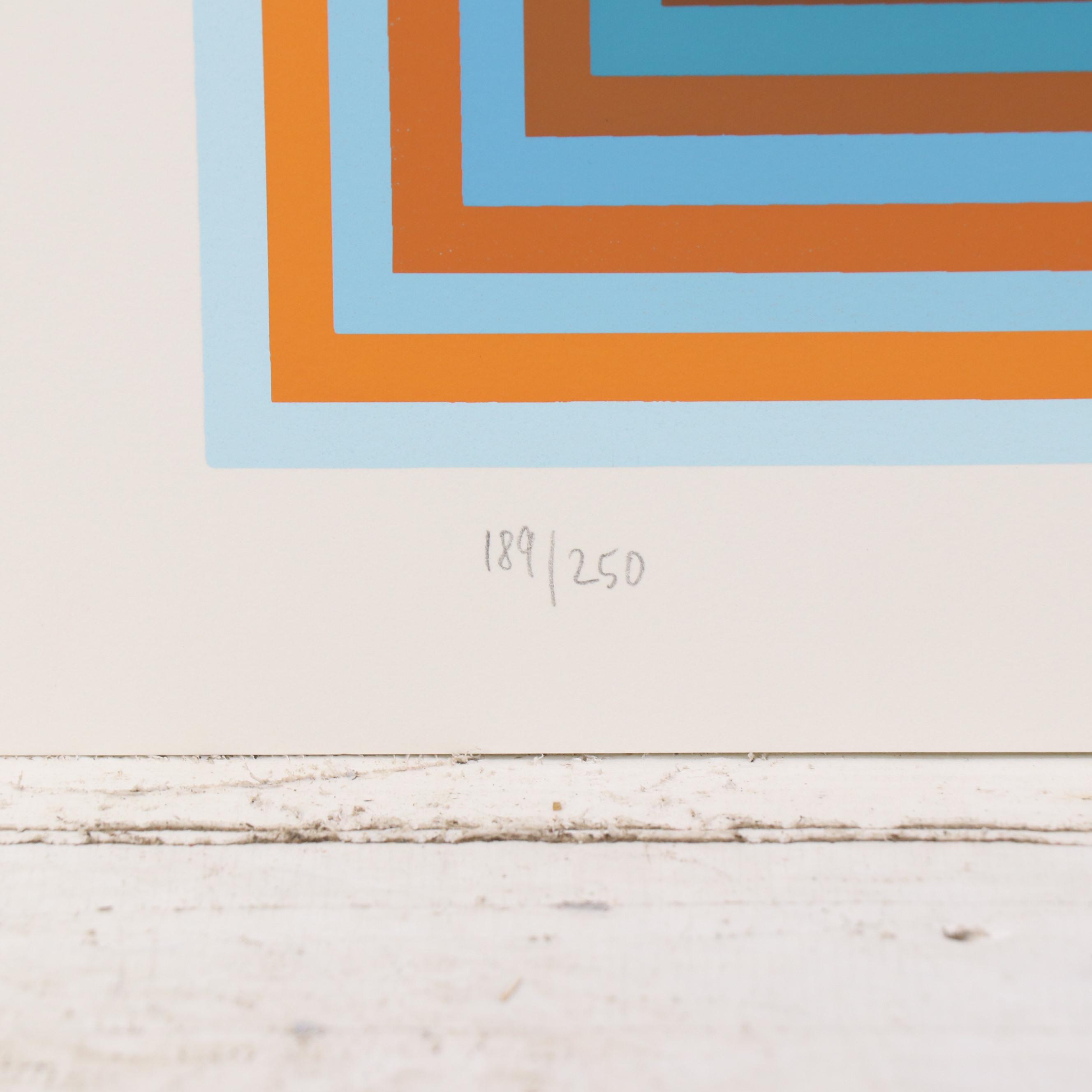 Jürgen Peters Op Art "Pyramidal Contrast" Serigraph, 1981