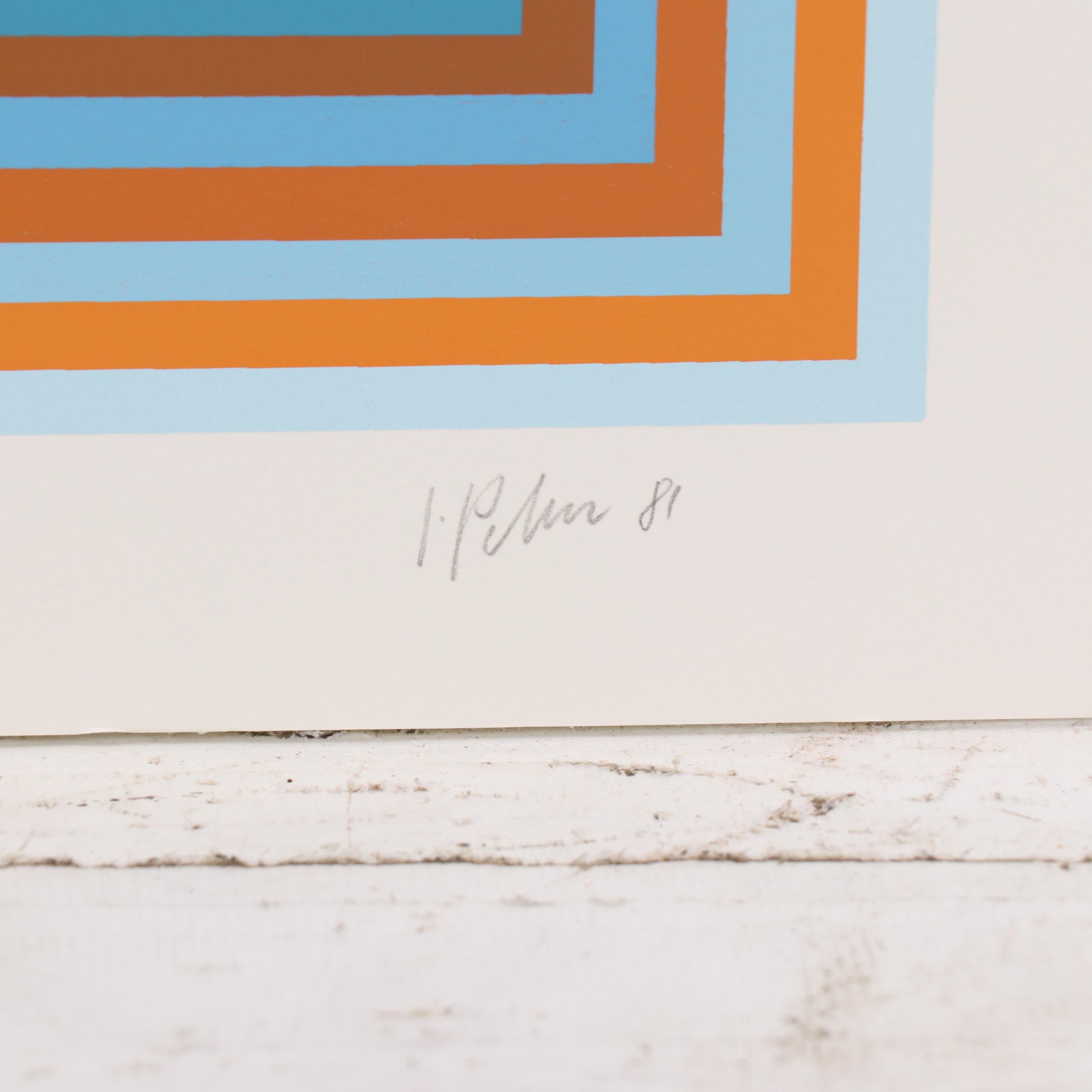 Jürgen Peters Op Art "Pyramidal Contrast" Serigraph, 1981