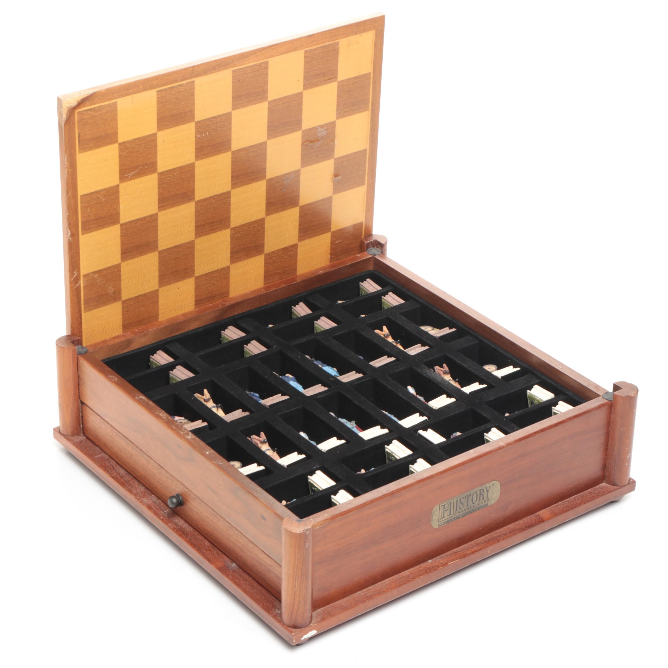 History Channel Civil War Chess and Checkers Set with Dominoes and Backgammon