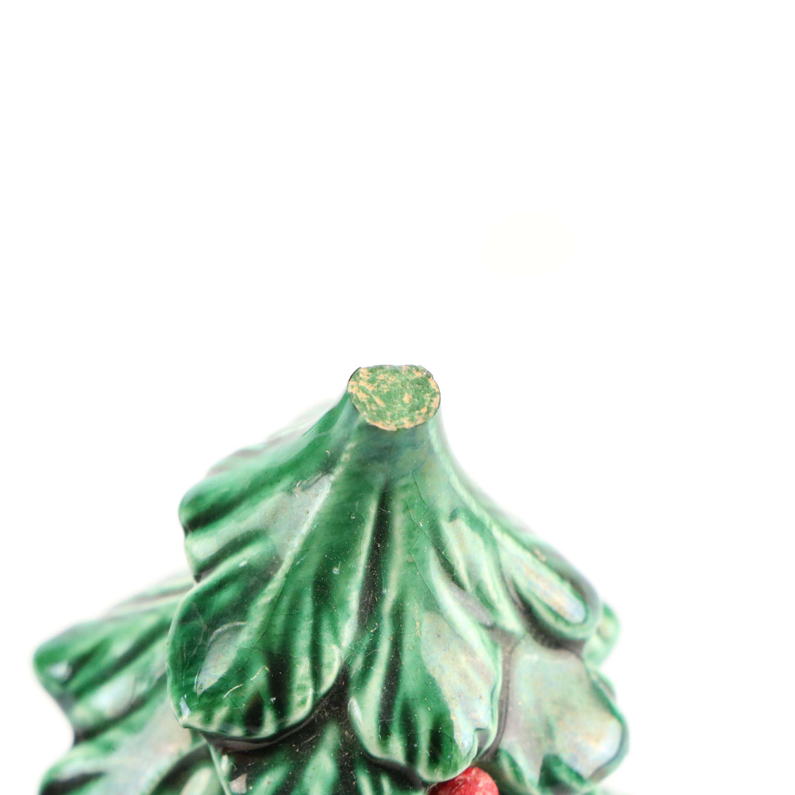 Noel Decorations Nativity Scene with Holland Mold Ceramic Christmas Trees