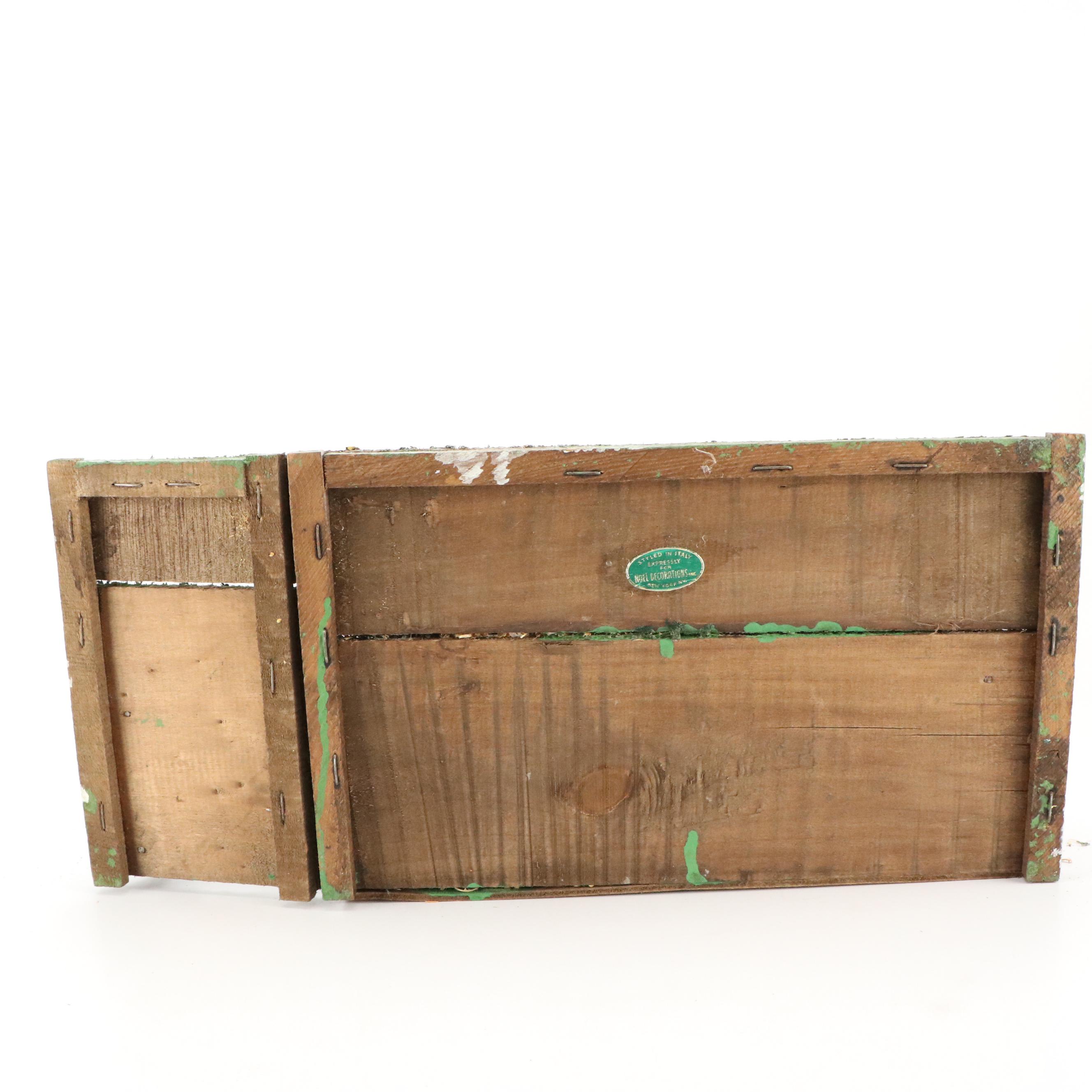 Noel Decorations Nativity Scene with Holland Mold Ceramic Christmas Trees