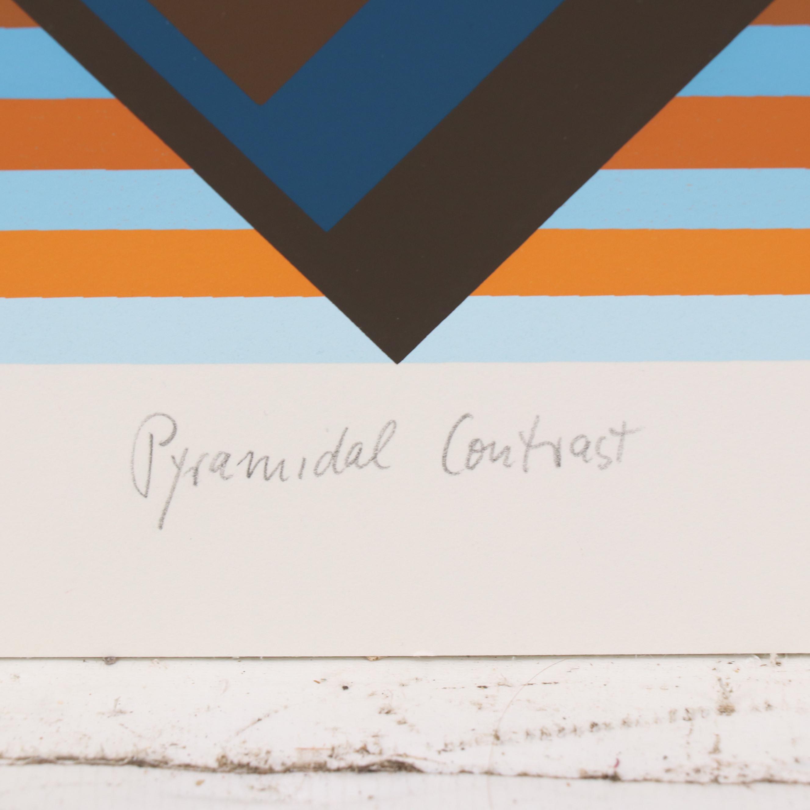 Jürgen Peters Op Art "Pyramidal Contrast" Serigraph, 1981