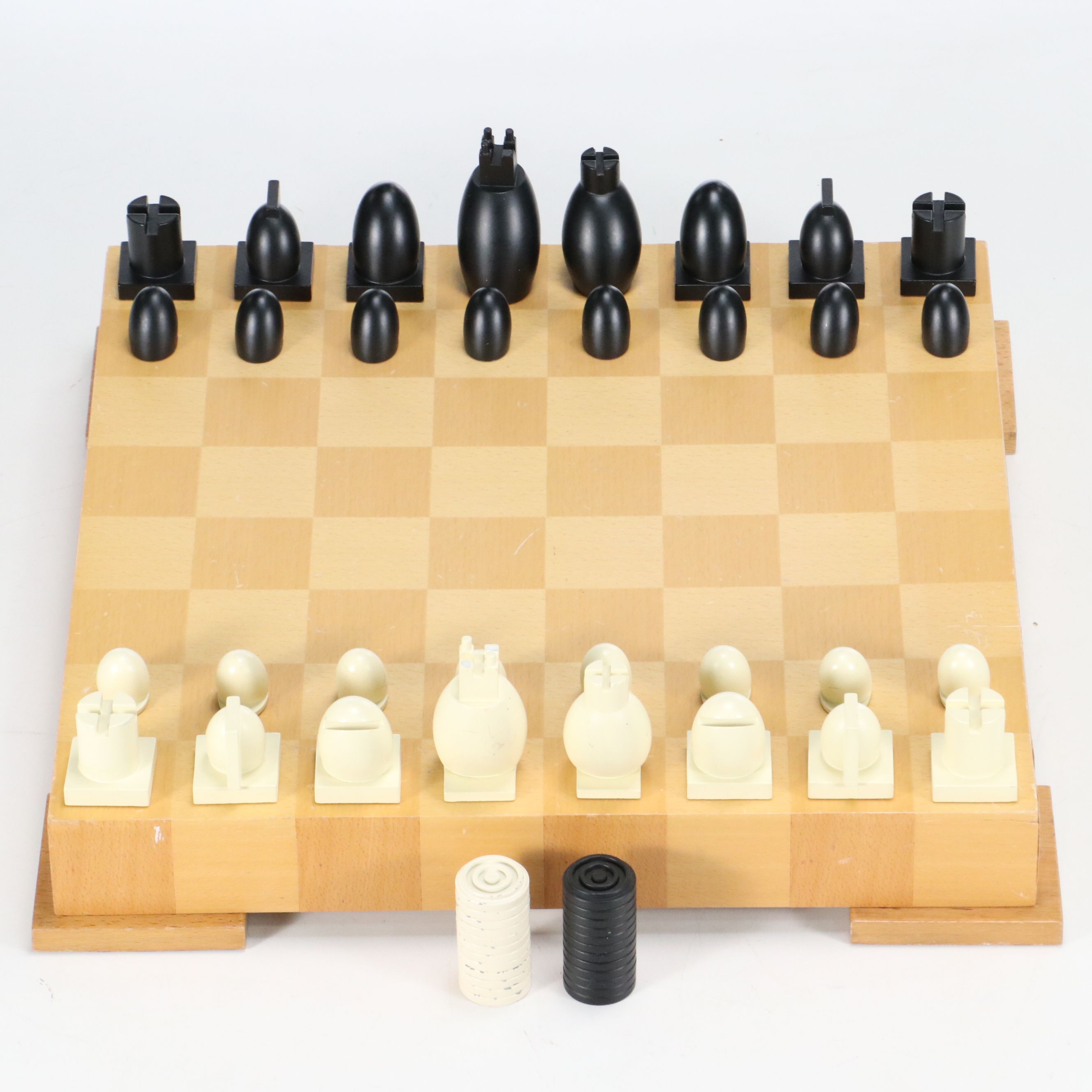Michael Graves Postmodernist Style Chess and Checkers Set