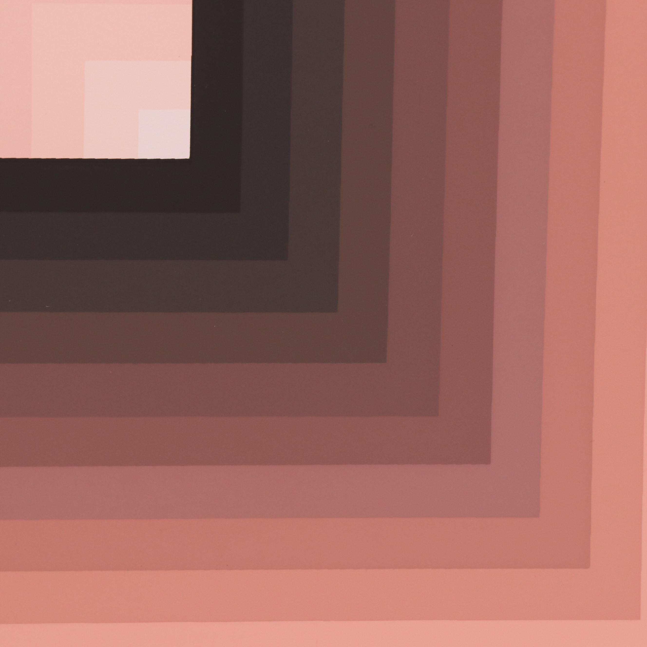 Jürgen Peters Op Art Serigraph "Window Motif," 1982