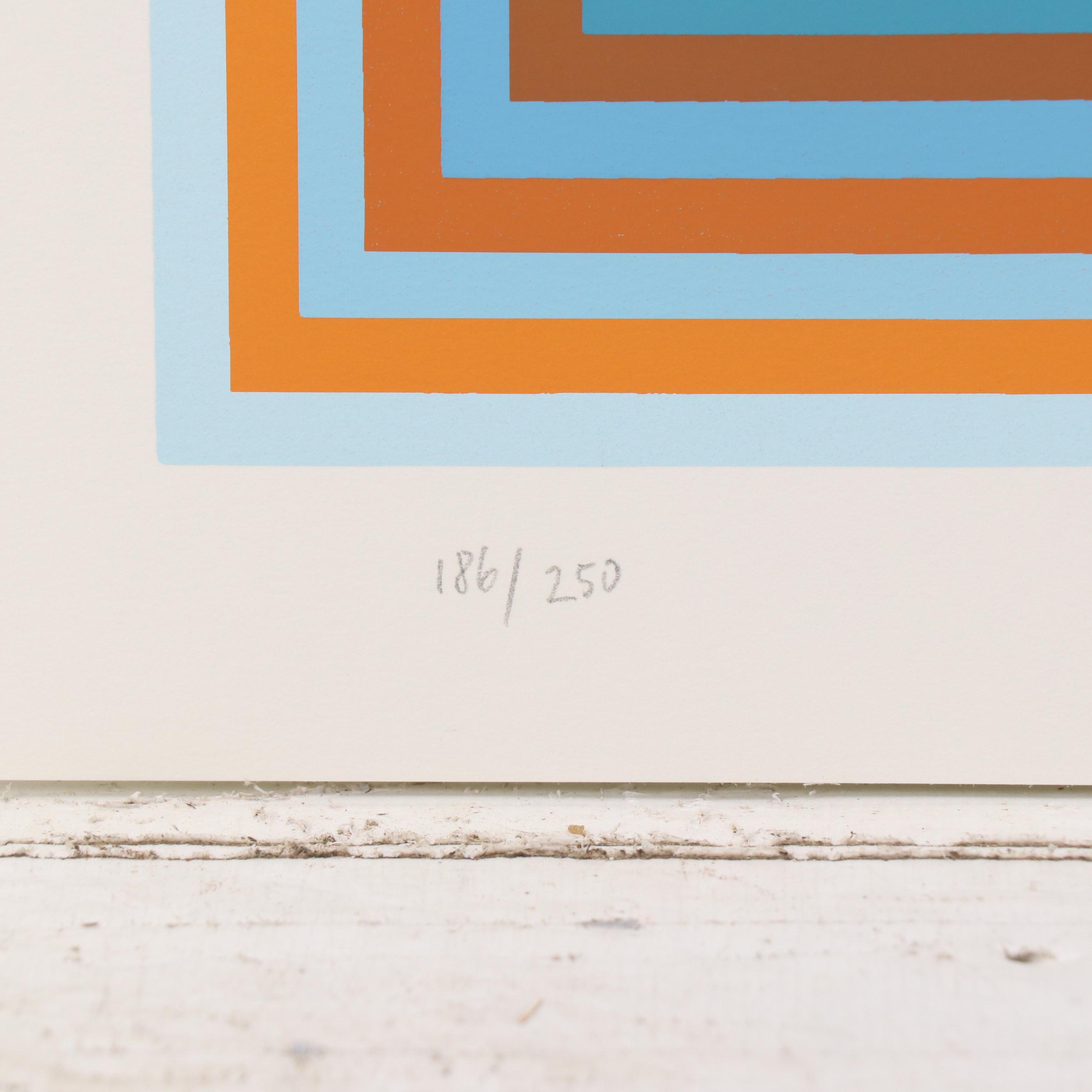 Jürgen Peters Op Art "Pyramidal Contrast" Serigraph, 1981