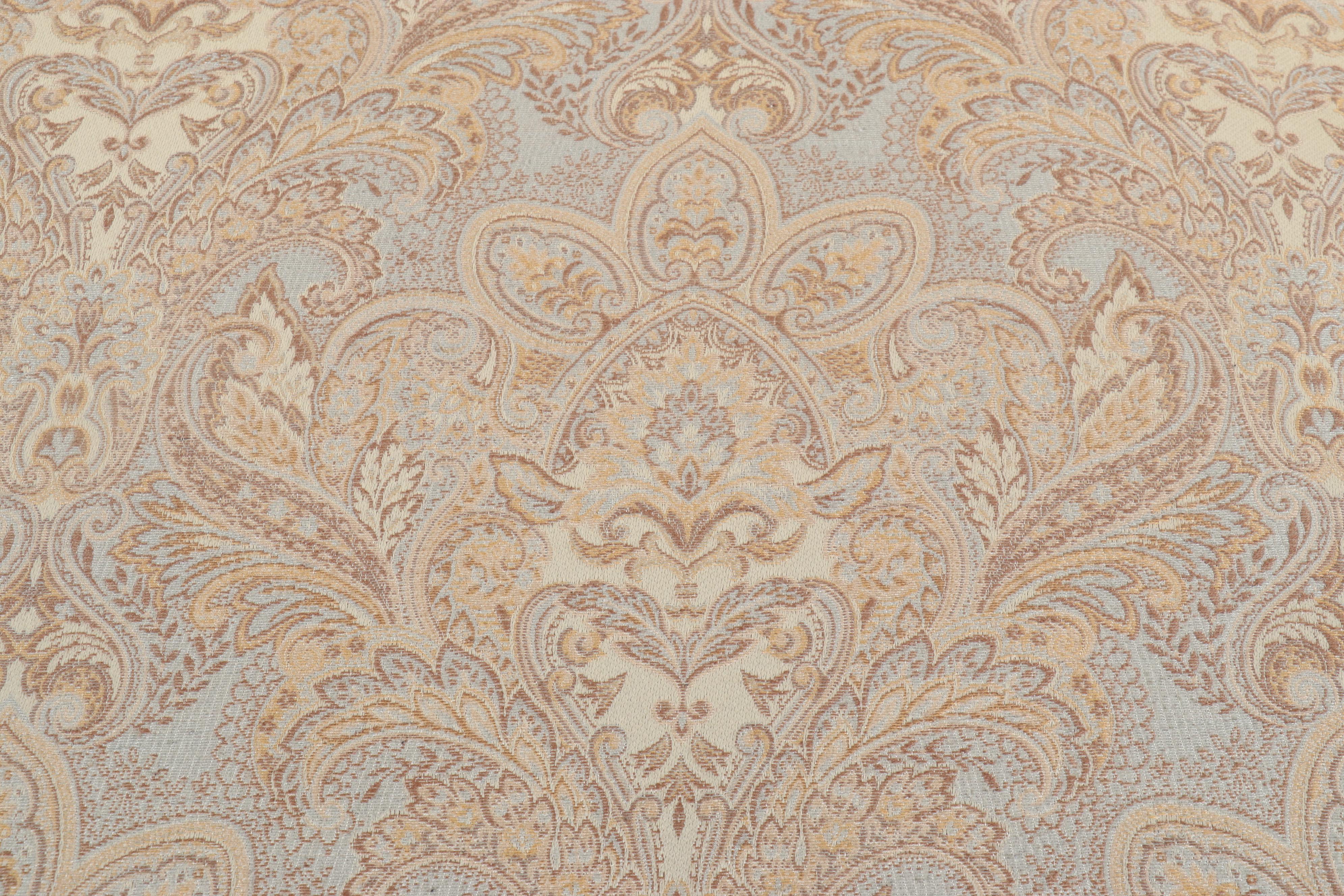 Ethan Allen Paisley Fabric Upholstered Chaise Lounge, 2012