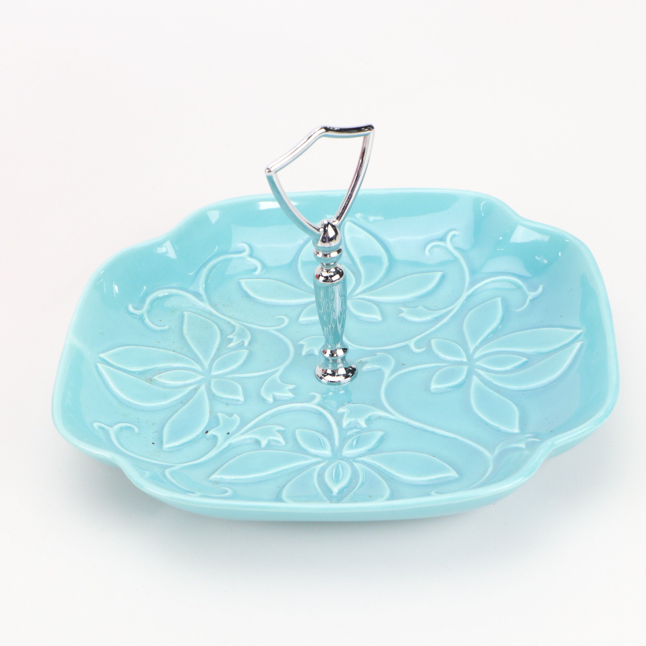 Fondue Set with Metal Skewers, Ceramic Serving Plate, and Sterno Cooking Fuel