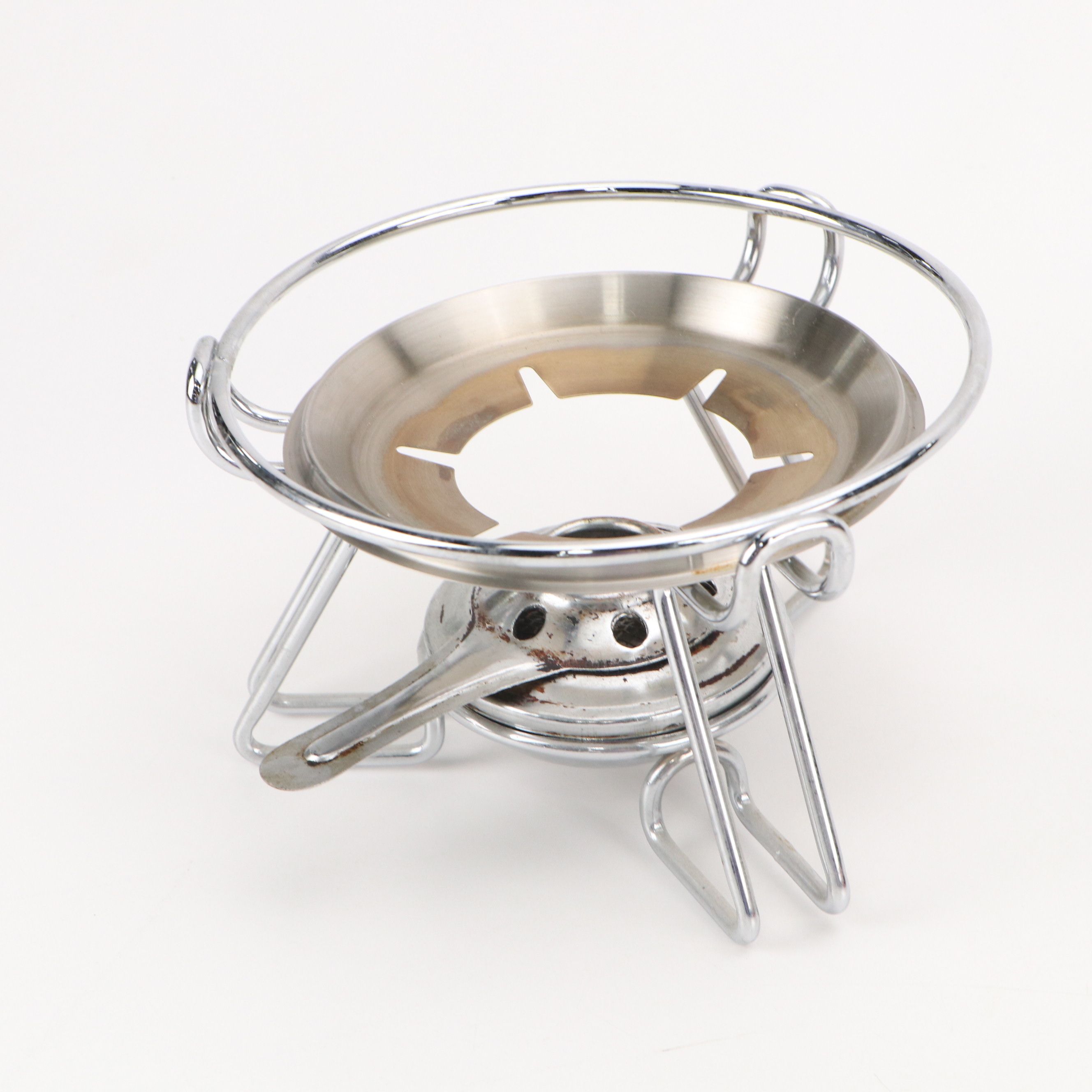 Fondue Set with Metal Skewers, Ceramic Serving Plate, and Sterno Cooking Fuel