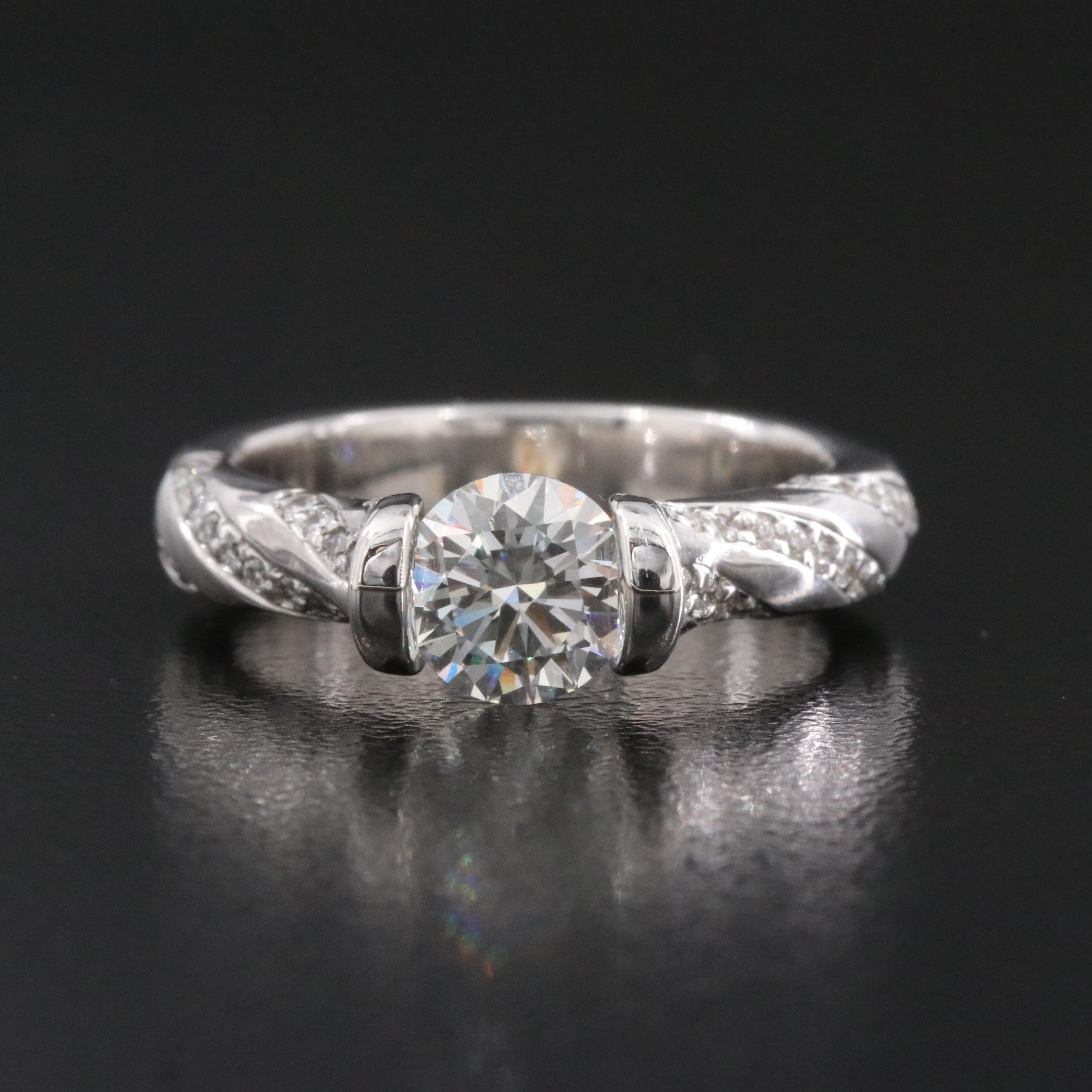 Gelin & Abaci 14K 1.22 CTW Diamond Ring with Lab Grown Diamond Center