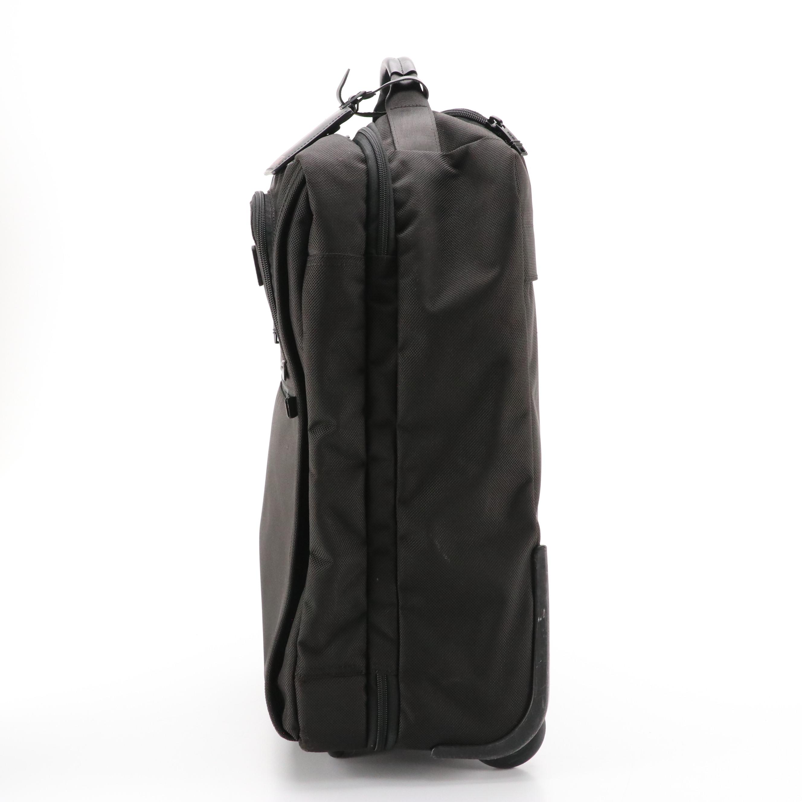 TUMI Alpha Soft Shell Rolling Carry-On in Black Ballistic Nylon