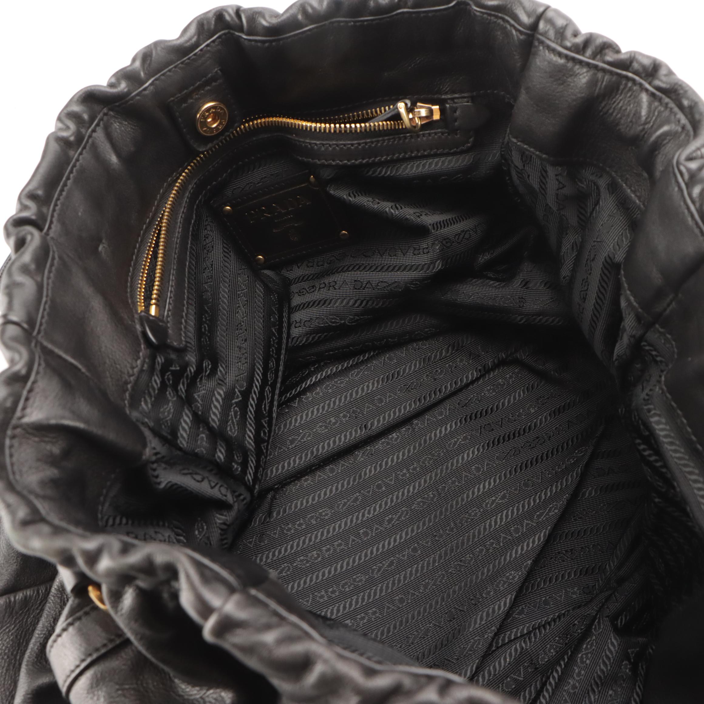 Prada Black Leather Two-Way Bag